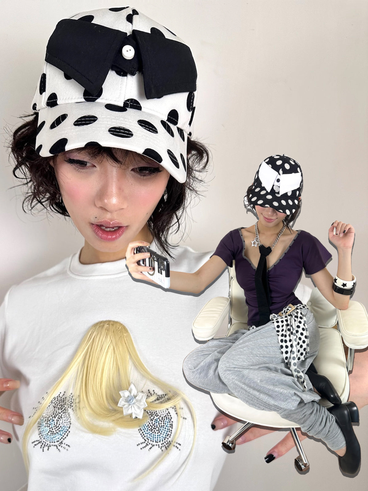 Polka Dot Baseball Cap