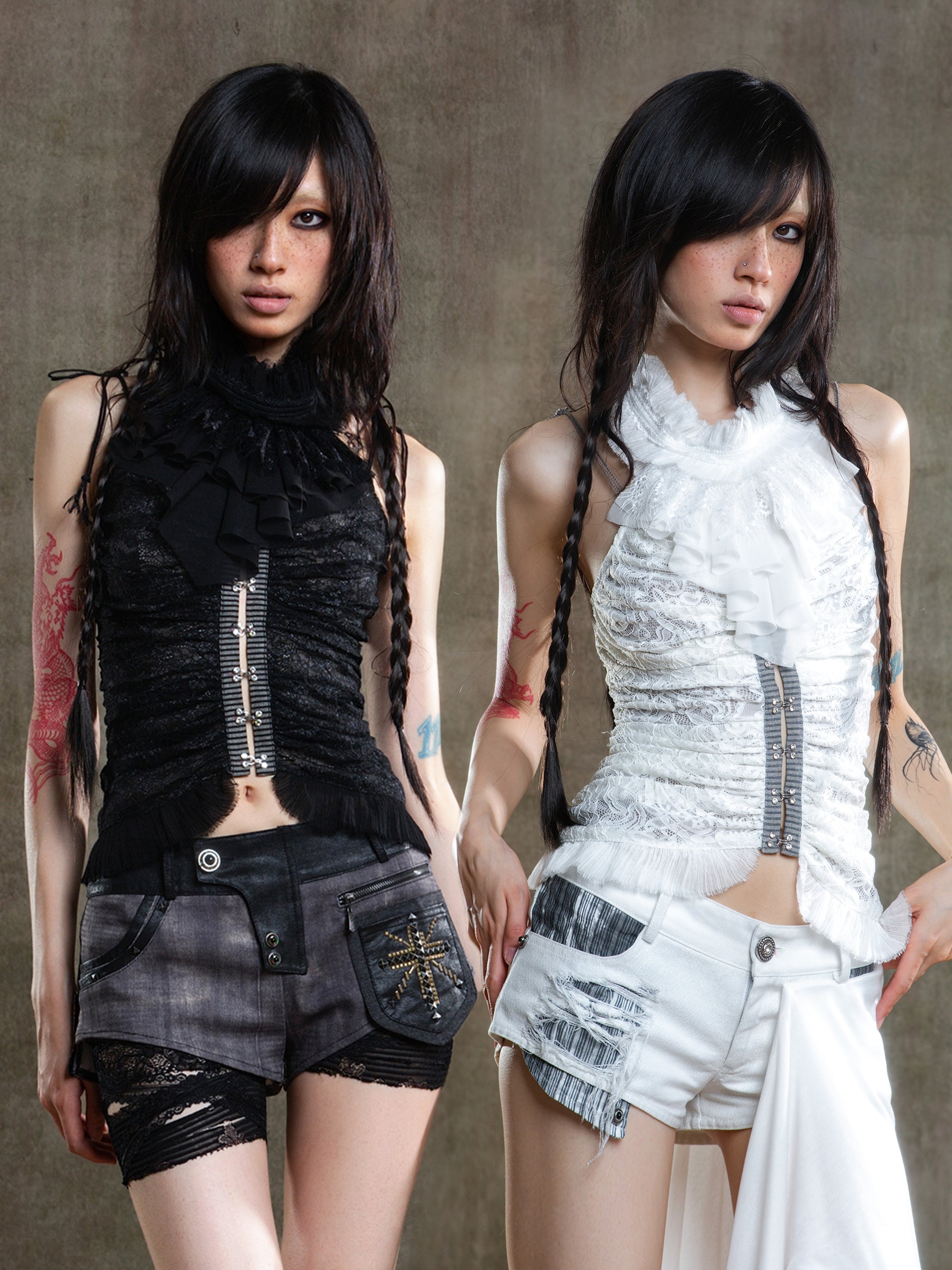 Pleated Lace Camisole