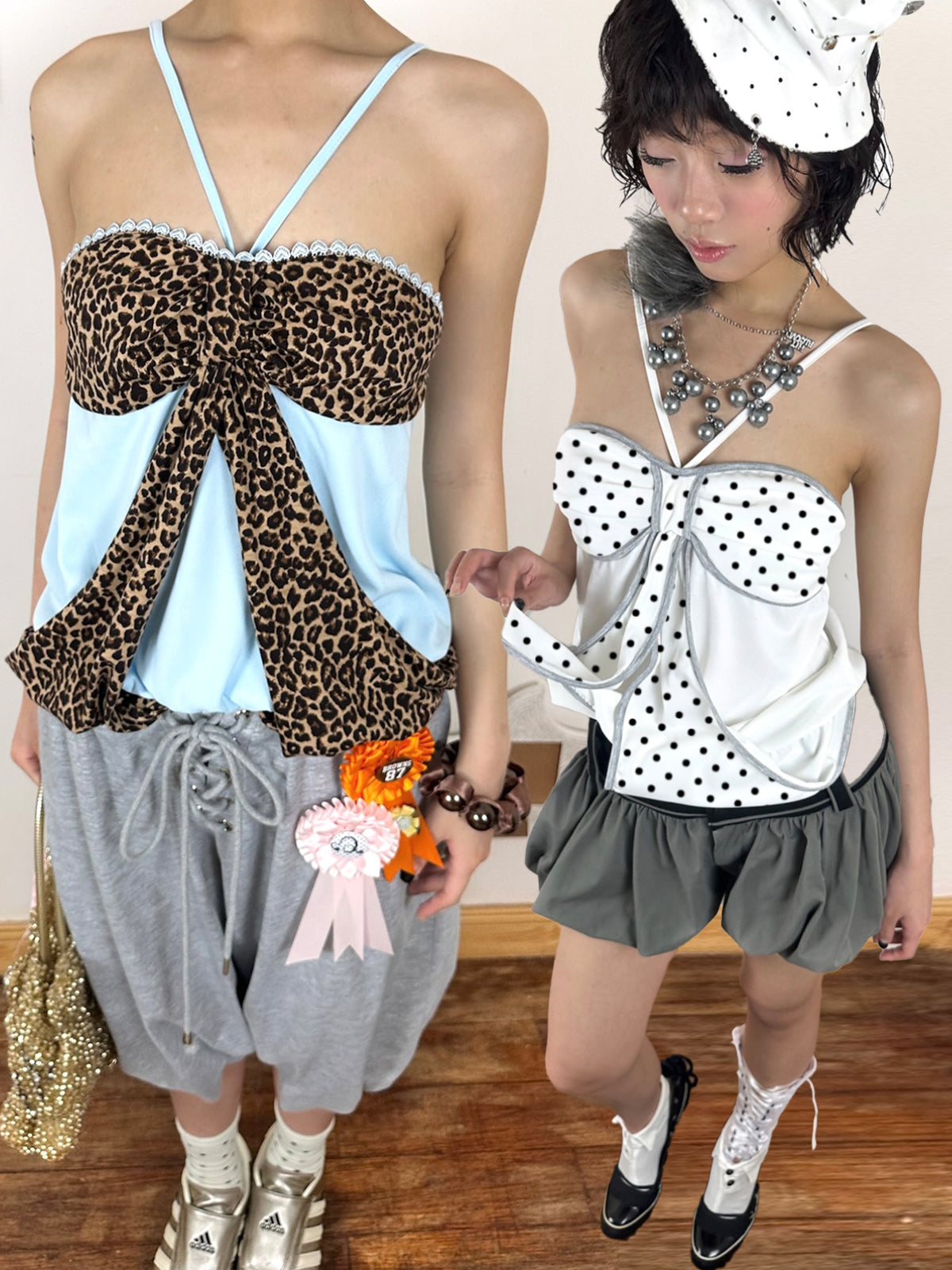 Polka Dot Stretch Comfort Tank Top