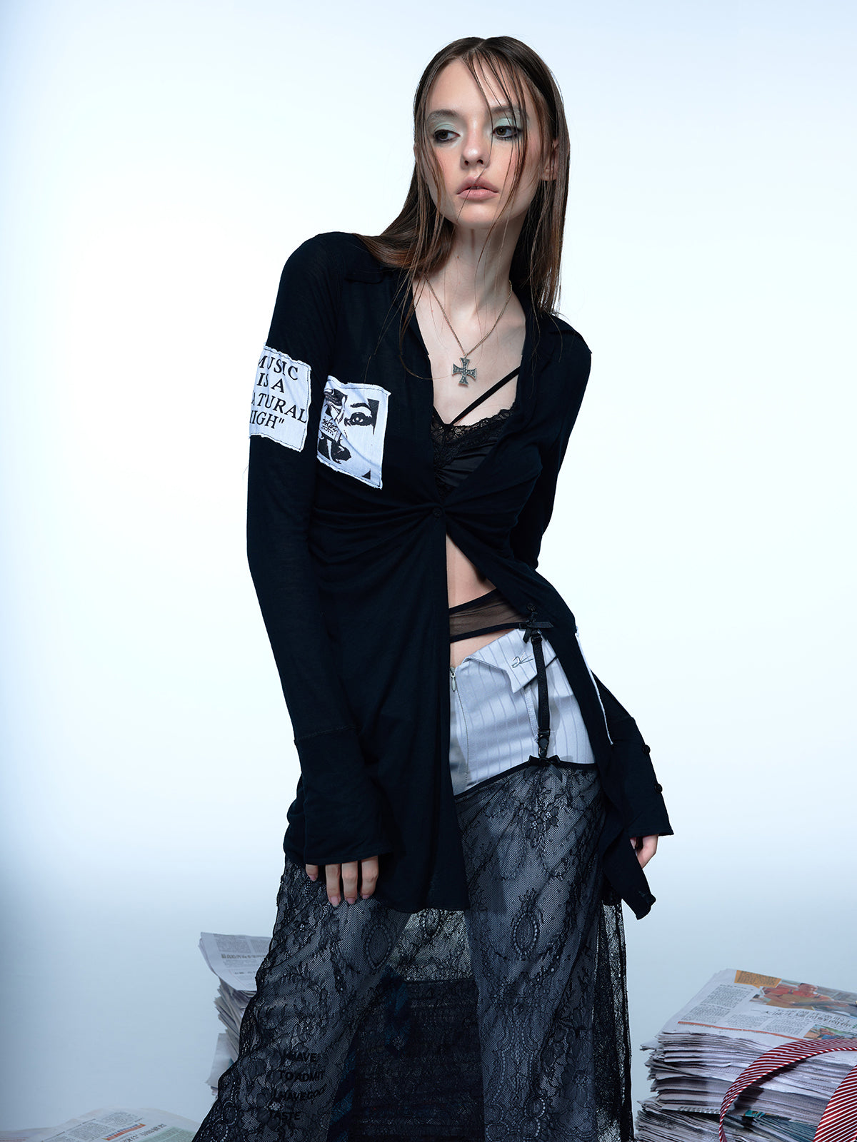 Gothic Patchwork Melancholy Cardigan