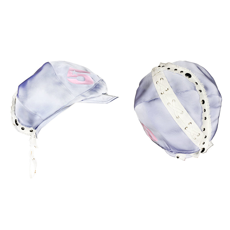 Studded Webbing Print Beret