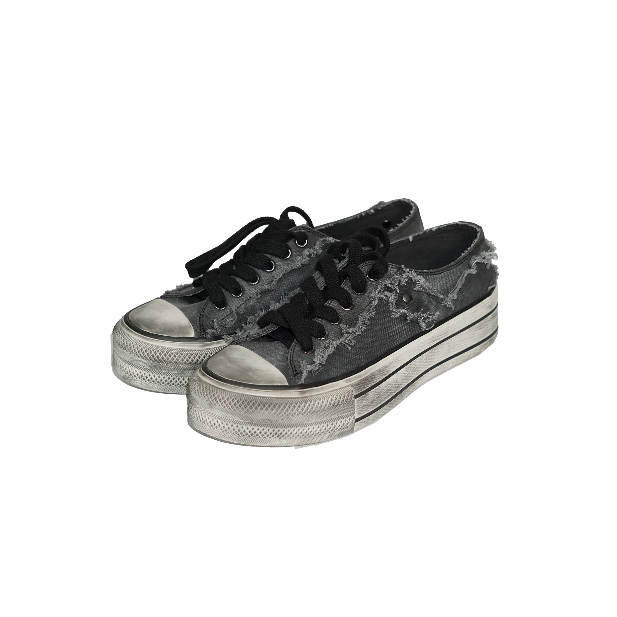Patchwork Cross Vintage Canvas Sneakers