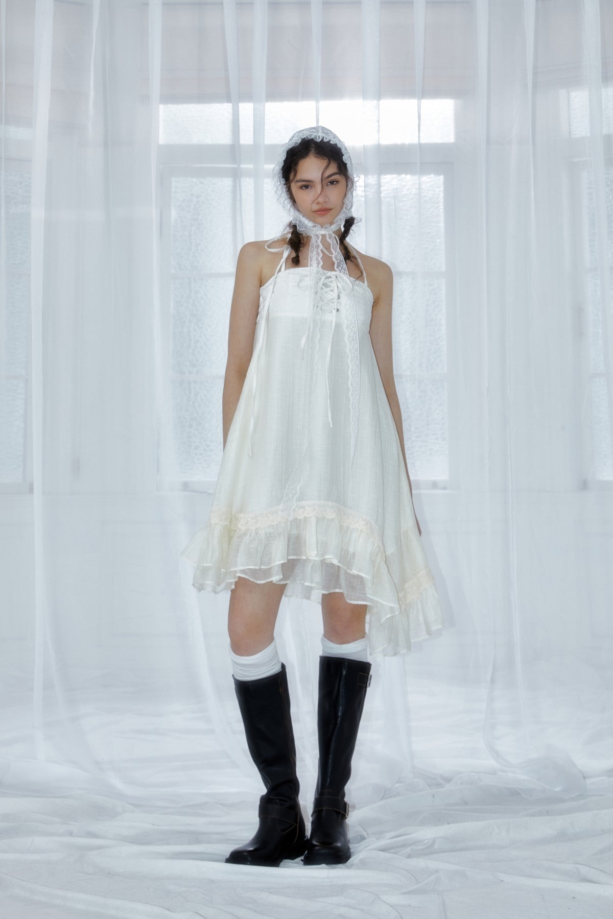 Halterneck irregular Convertible Tube/Skirt 2-in-1