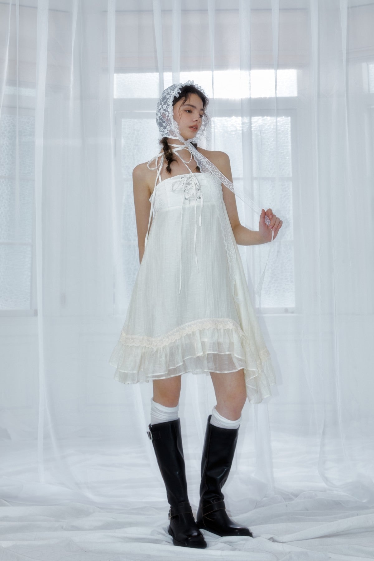 Halterneck irregular Convertible Tube/Skirt 2-in-1
