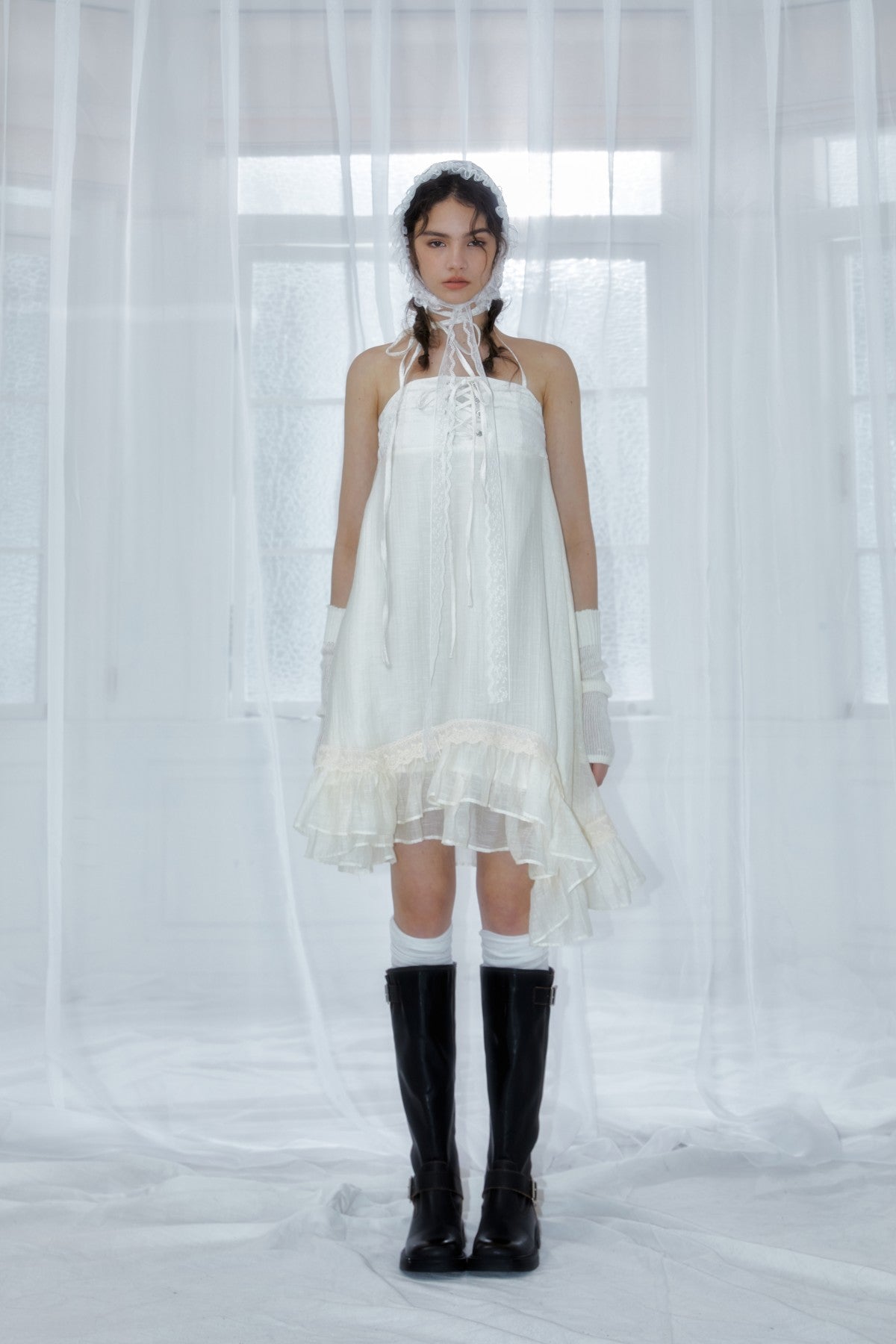 Halterneck irregular Convertible Tube/Skirt 2-in-1