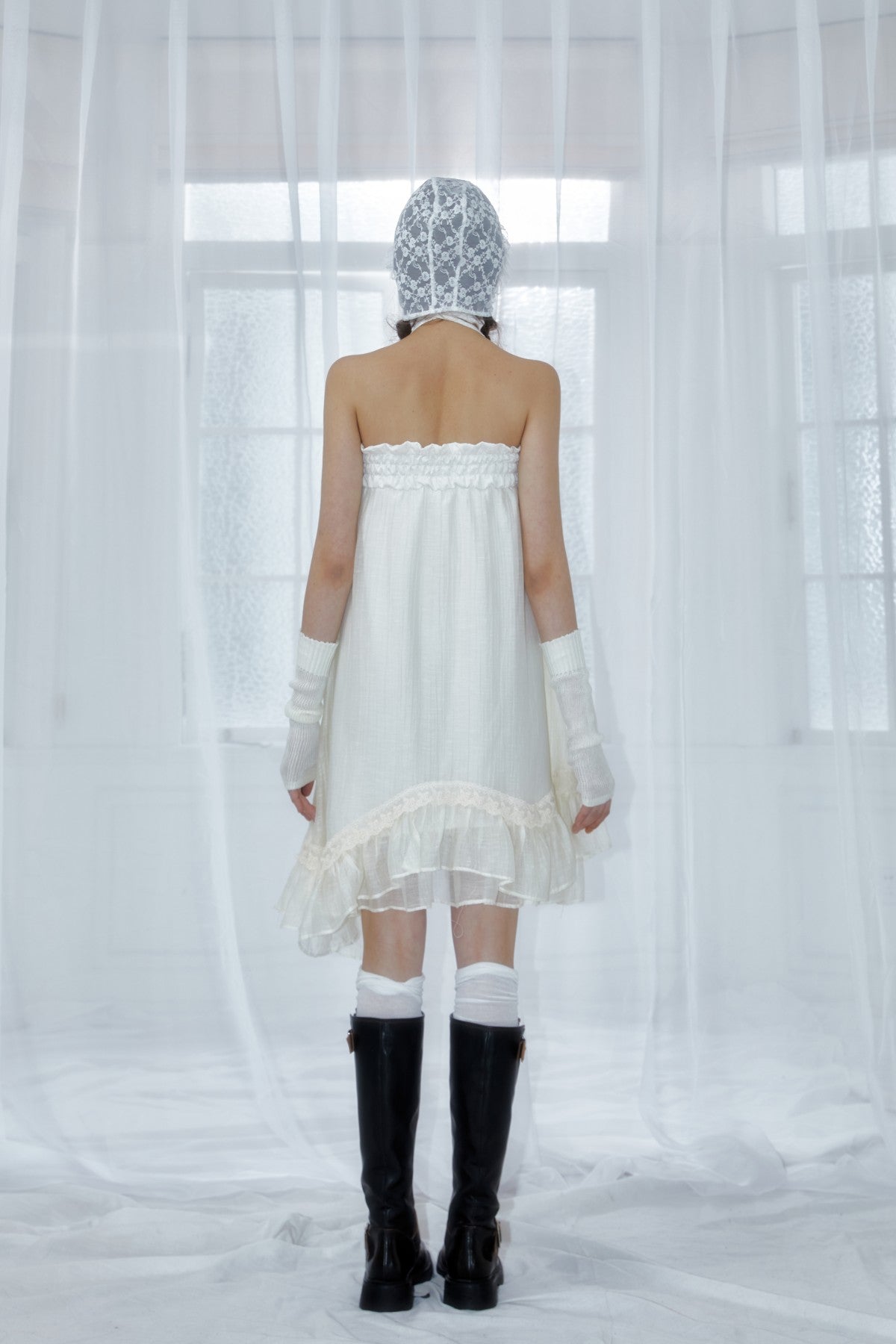 Halterneck two wear irregular dresses