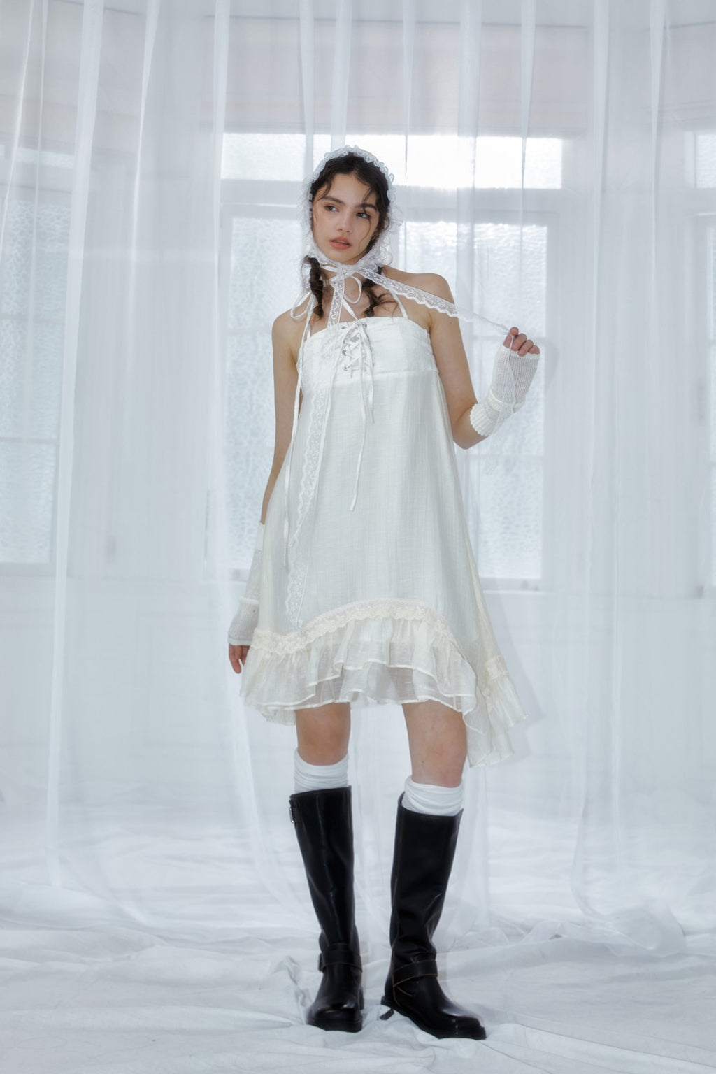 Halterneck irregular Convertible Tube/Skirt 2-in-1