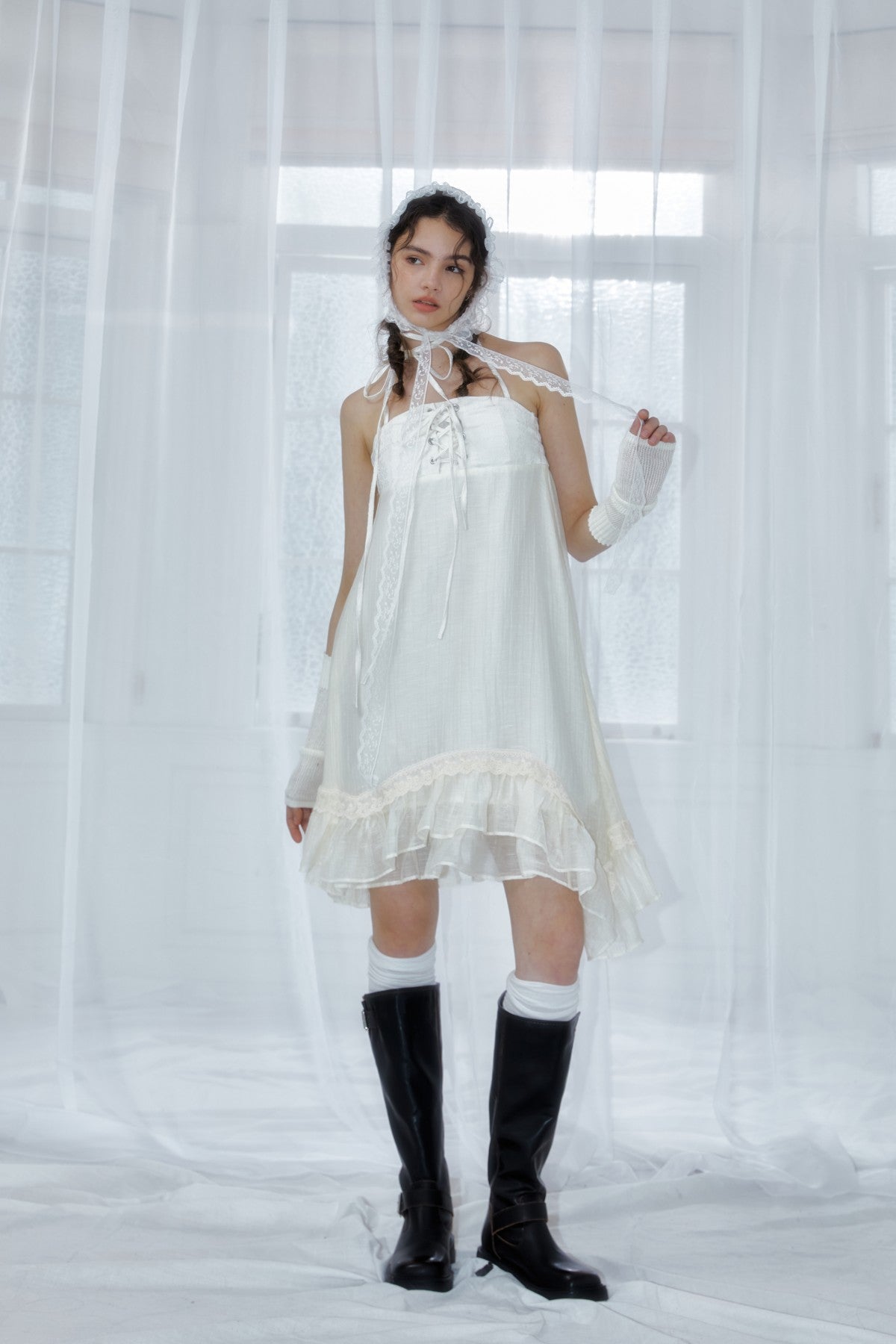 Halterneck irregular Convertible Tube/Skirt 2-in-1