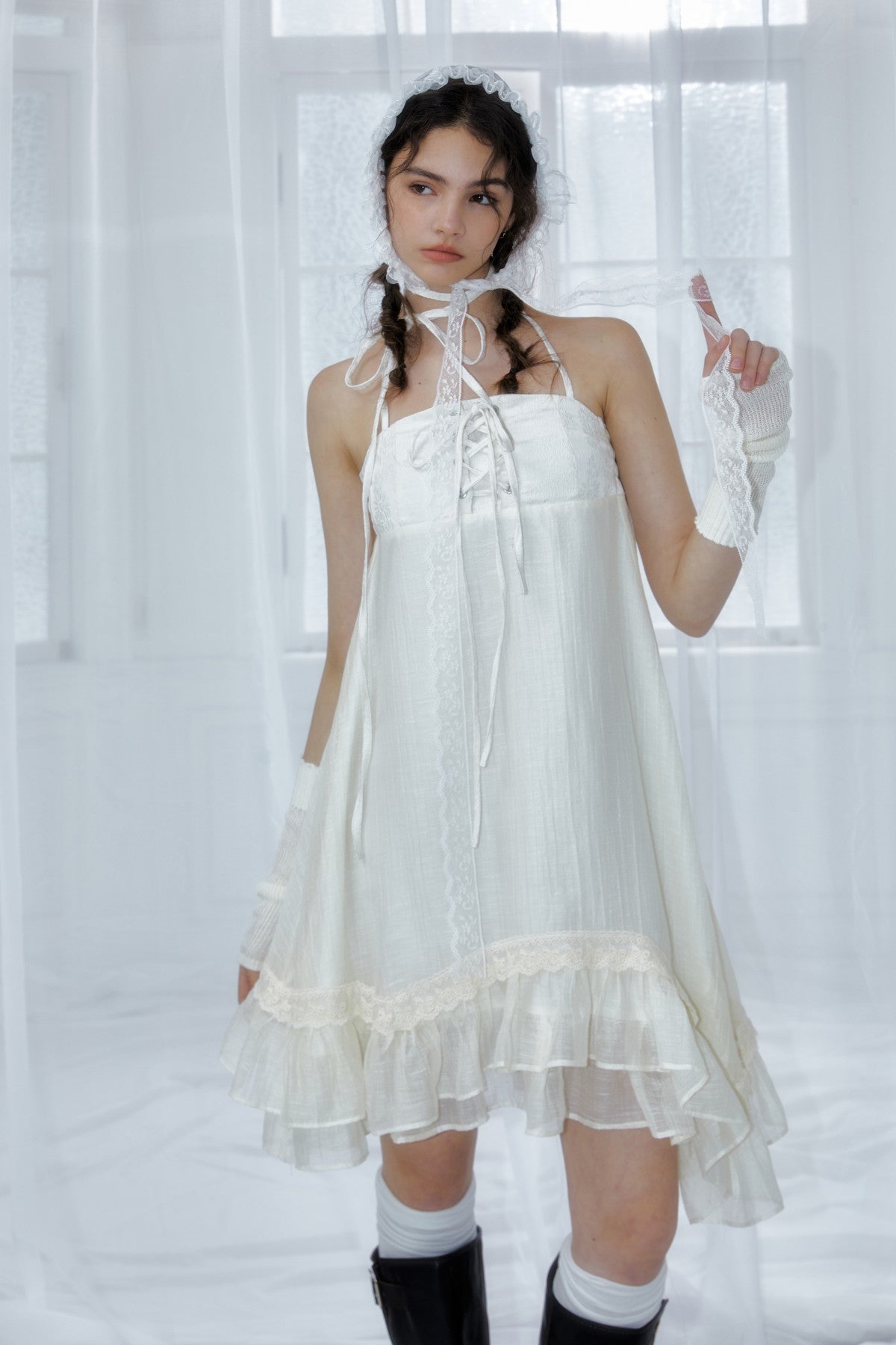Halterneck irregular Convertible Tube/Skirt 2-in-1