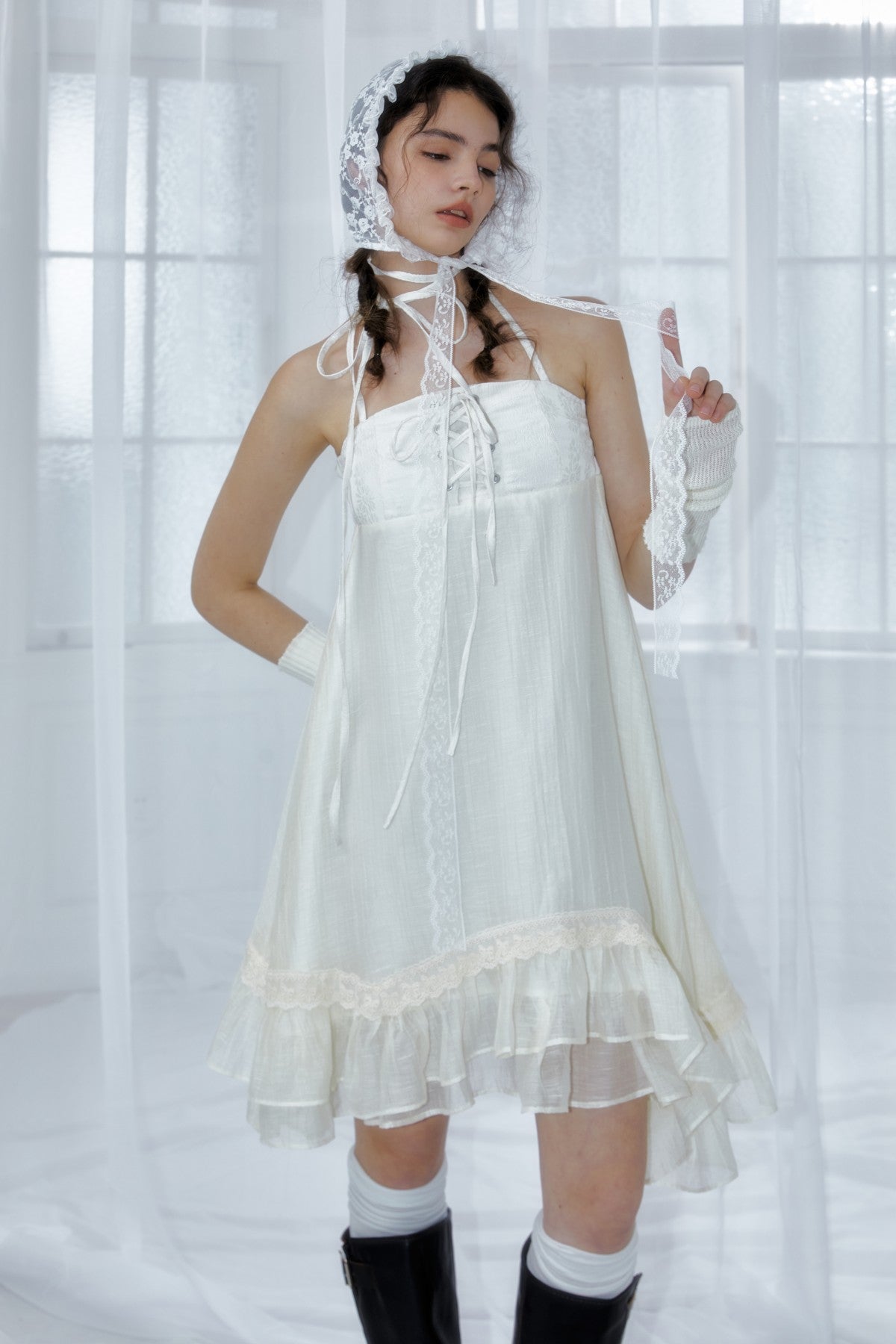 Halterneck irregular Convertible Tube/Skirt 2-in-1