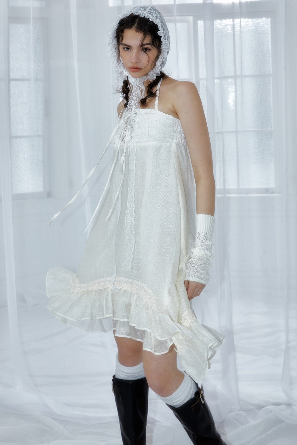 Halterneck irregular Convertible Tube/Skirt 2-in-1