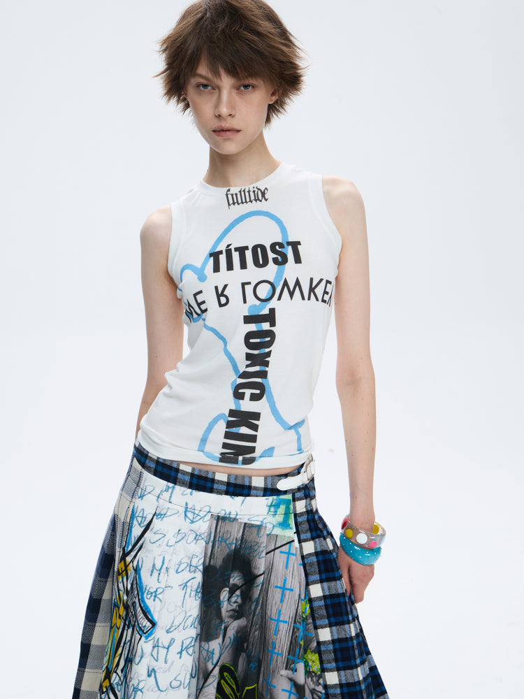Inspired Print Stretch Versatile Tank Top