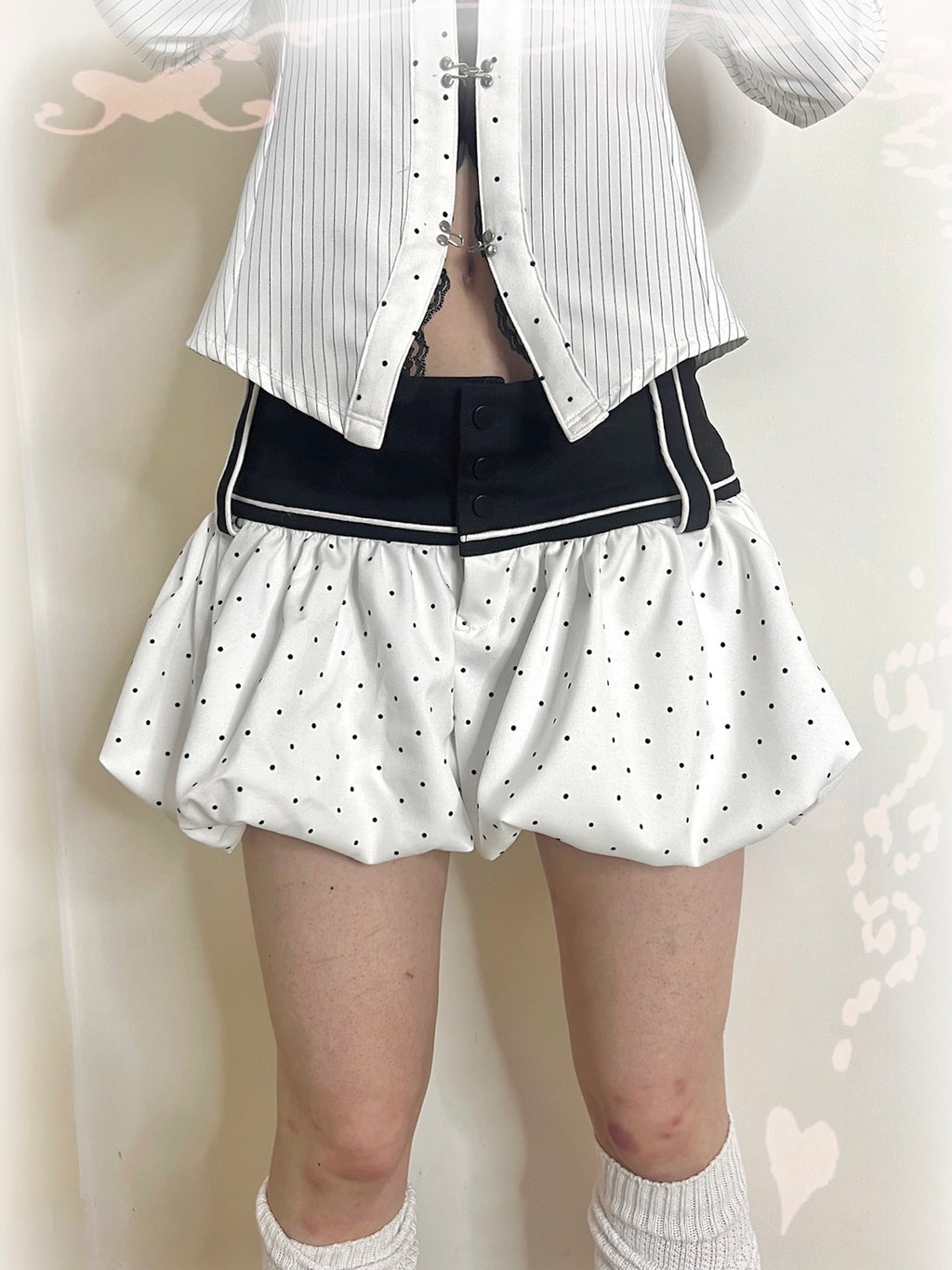 Polka Dot Loose Comfort Short Bloomer Shorts