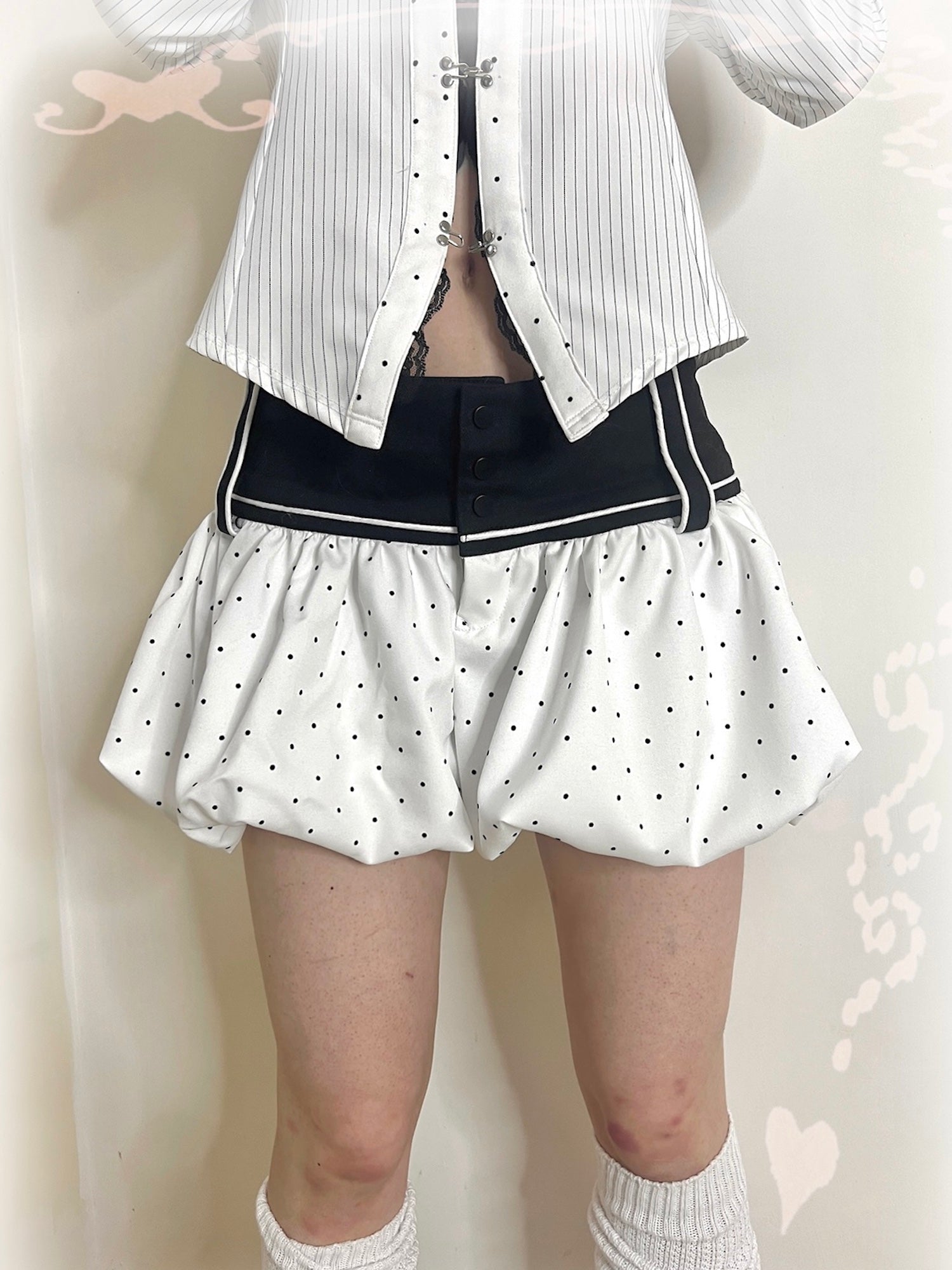Polka Dot Loose Comfort Short Bloomer Shorts