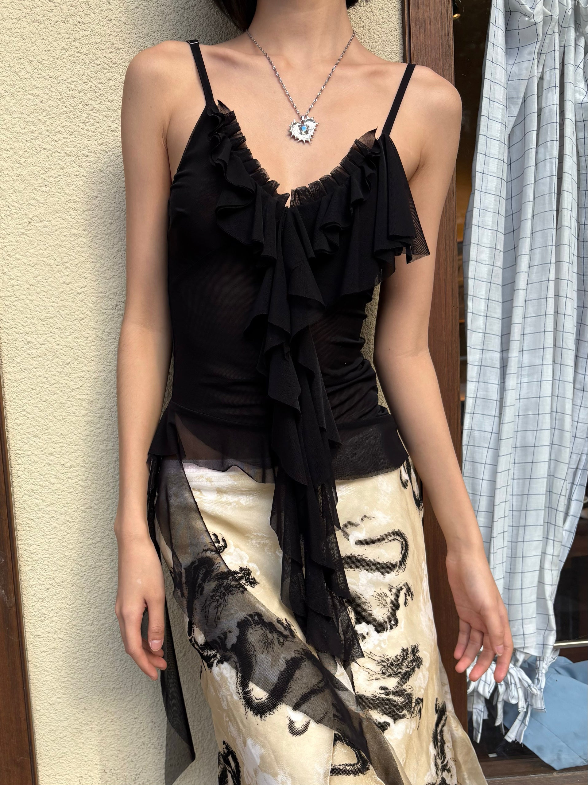 Flowy Ruffle Strap Suspenders