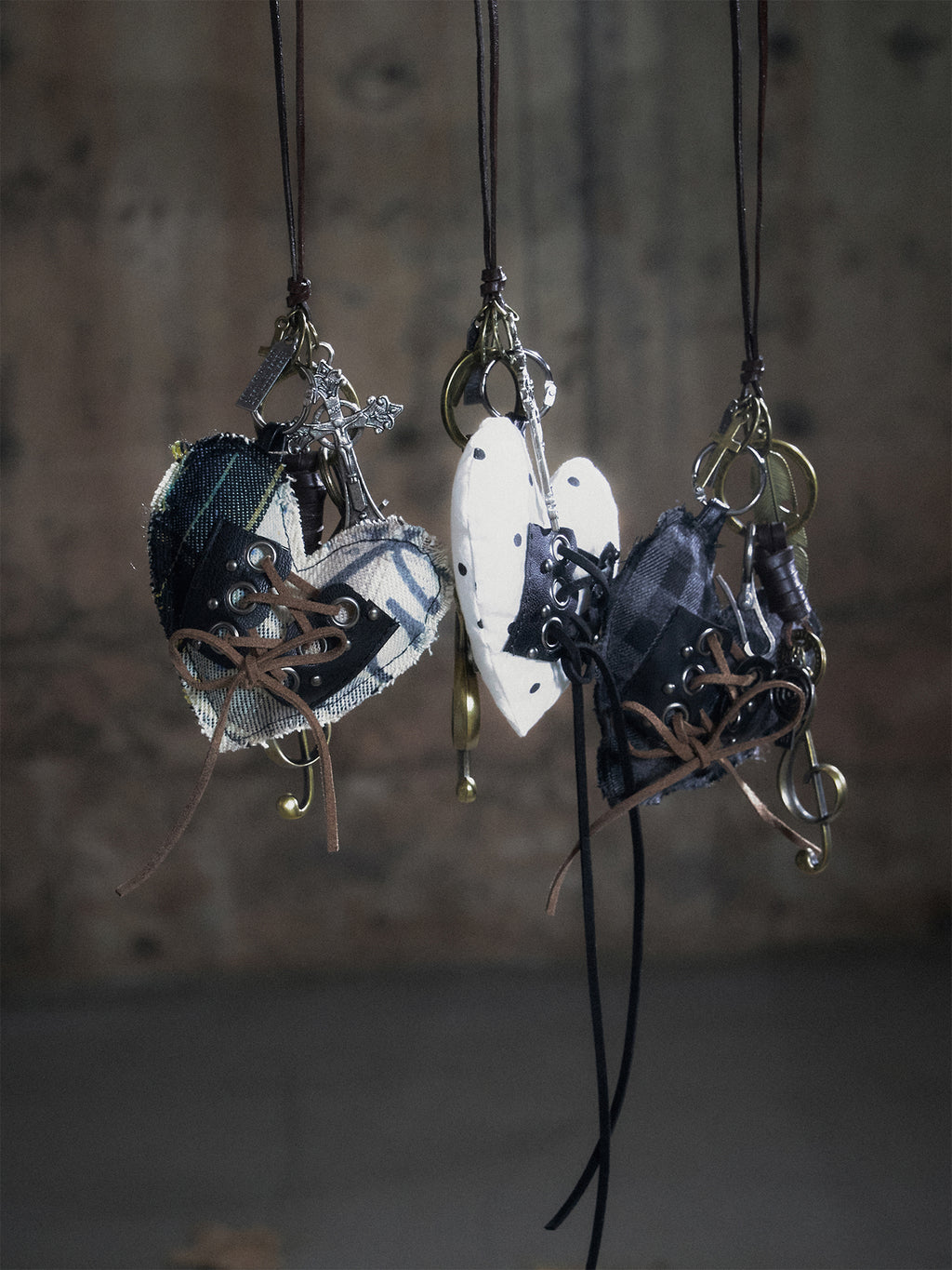 Broken Heart Pendant Necklace Keychain