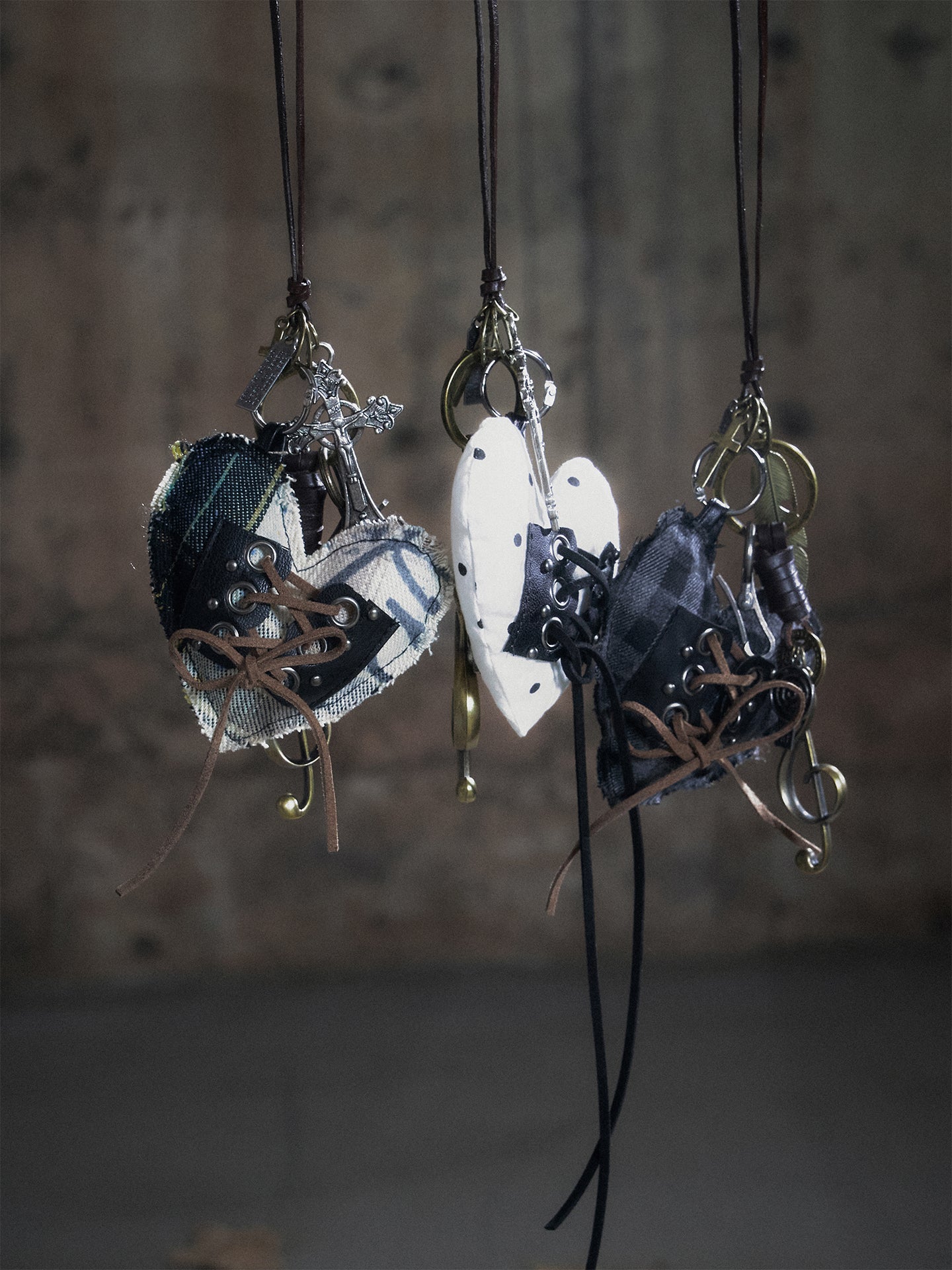 Broken Heart Pendant Necklace Keychain