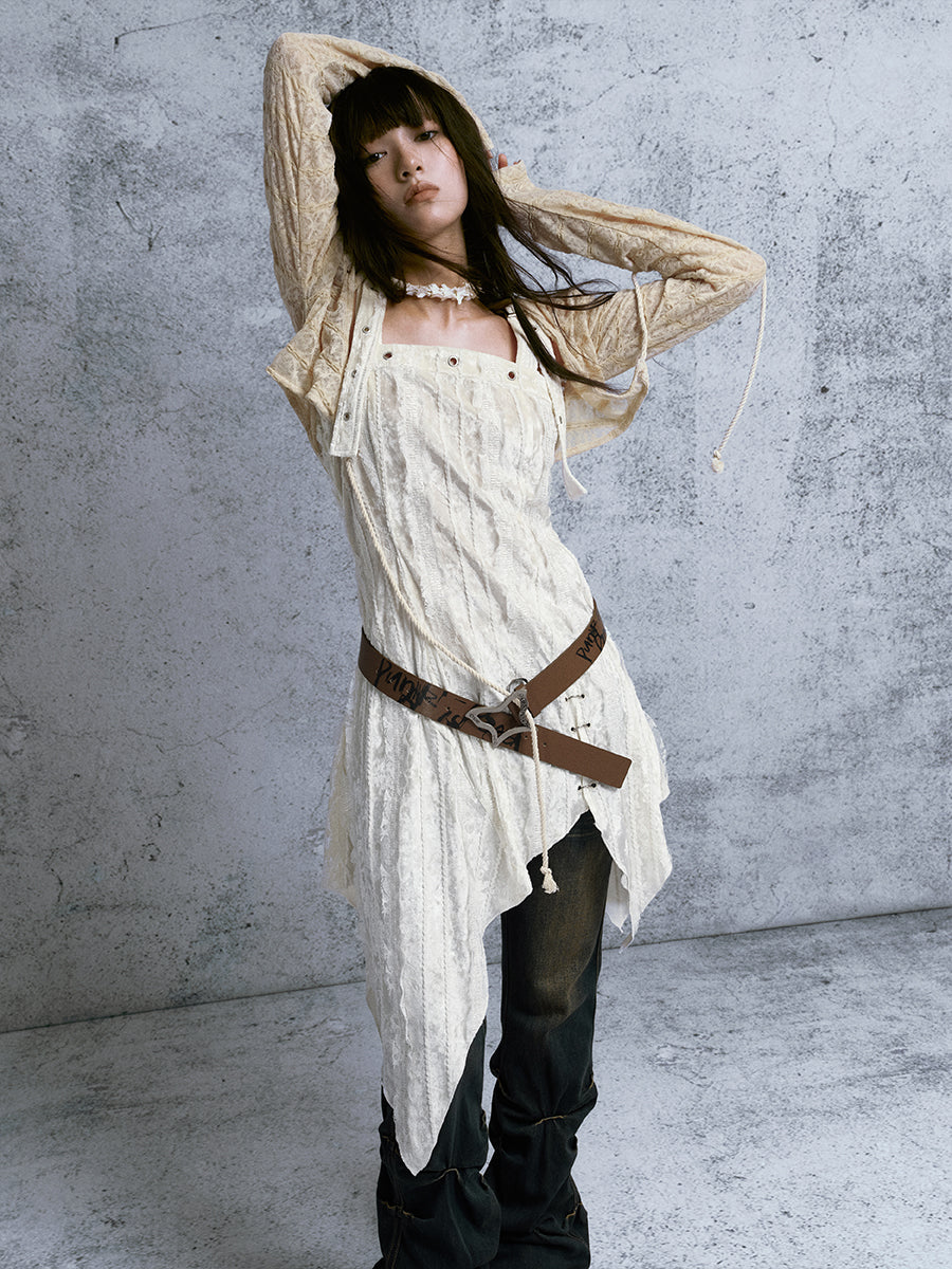 Distressed Butterfly Buckle Belt
