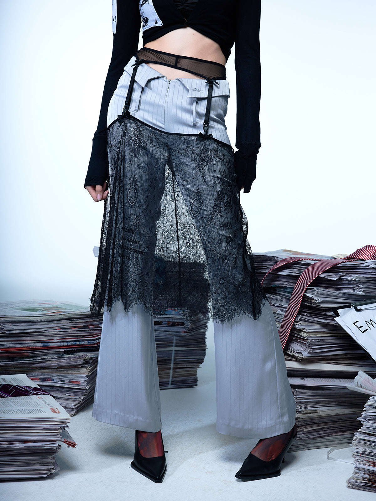 Layered Lace Slip Skirt