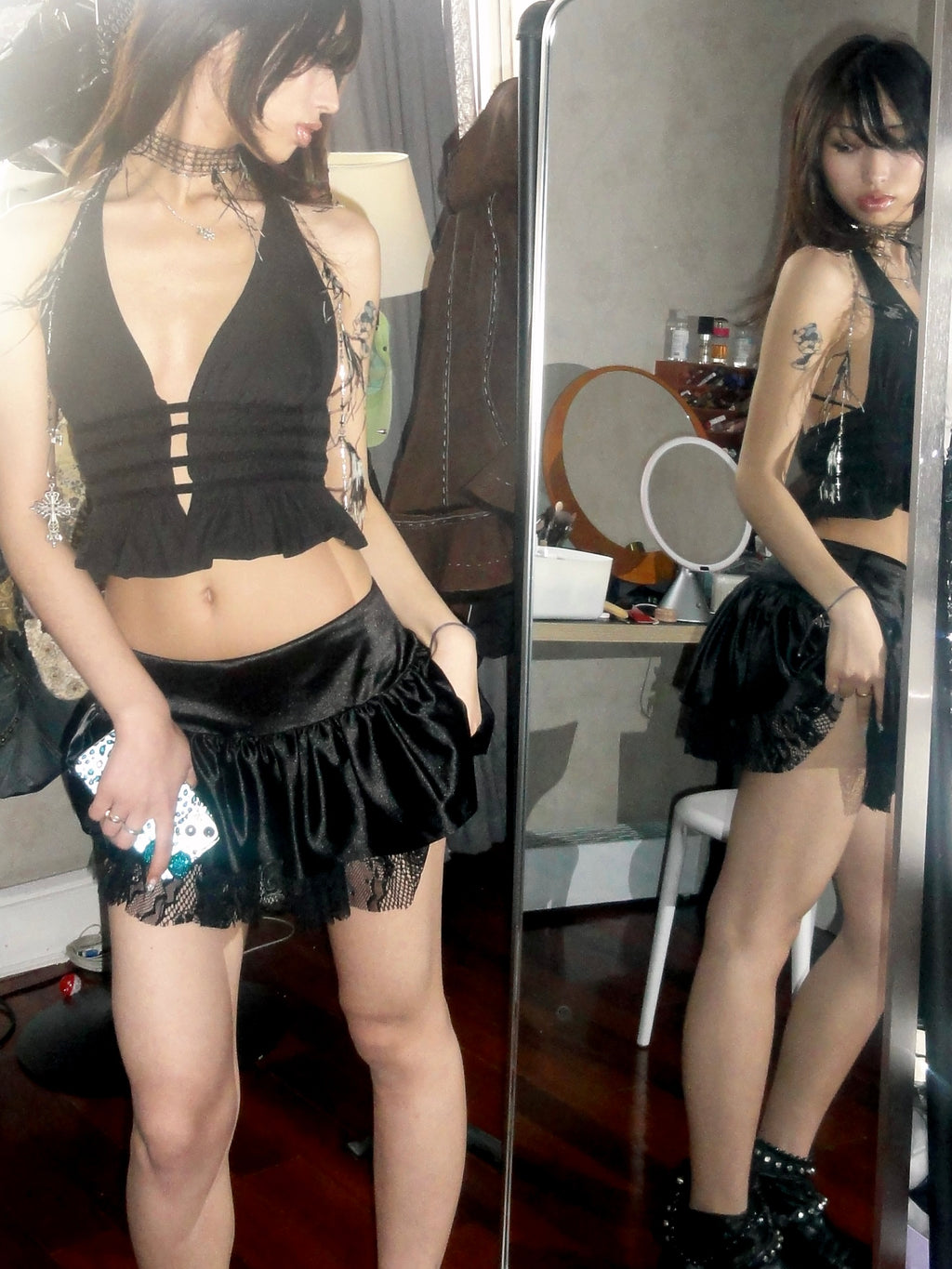Bodycon Halter Slip Top