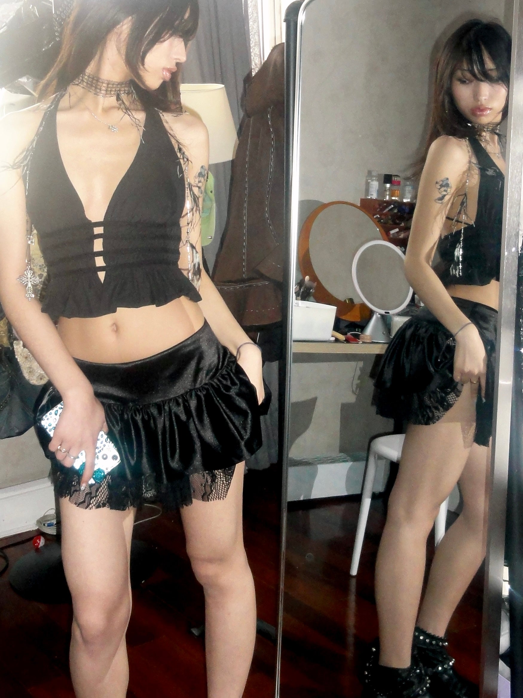 Bodycon Halter Slip Top