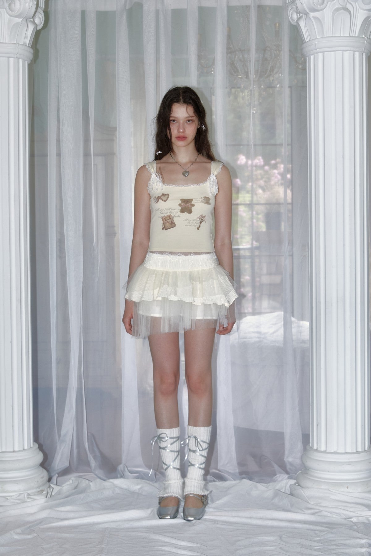 Beige irregular cake dress