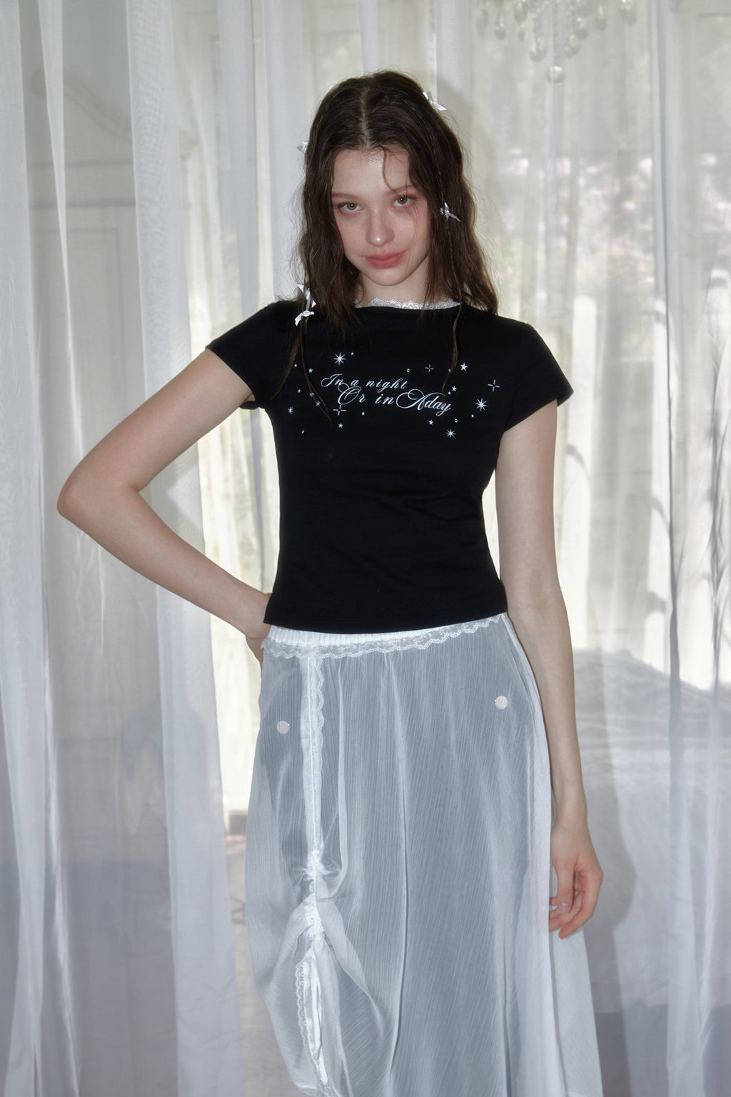 Star print T-shirt