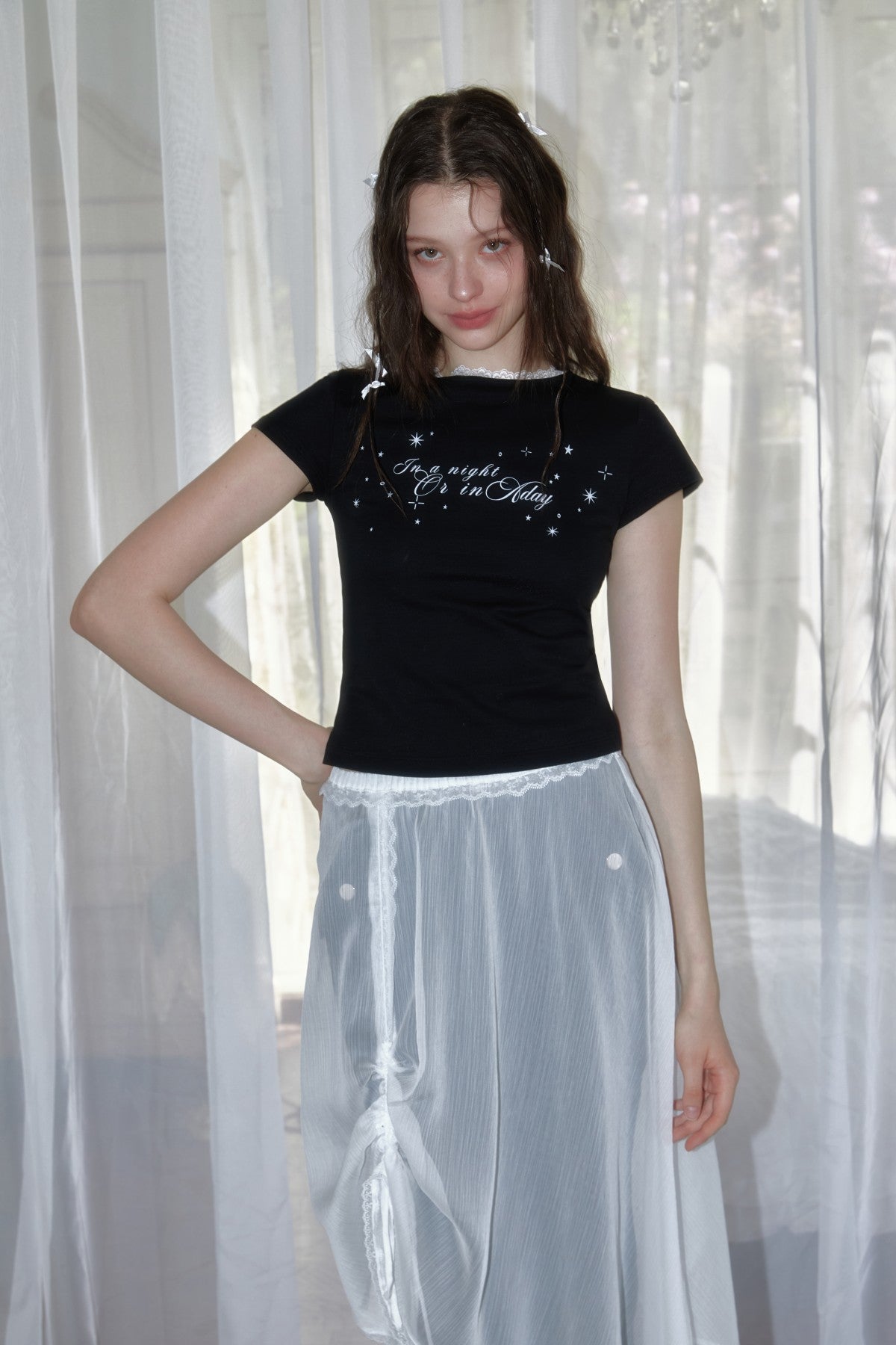 Star print T-shirt