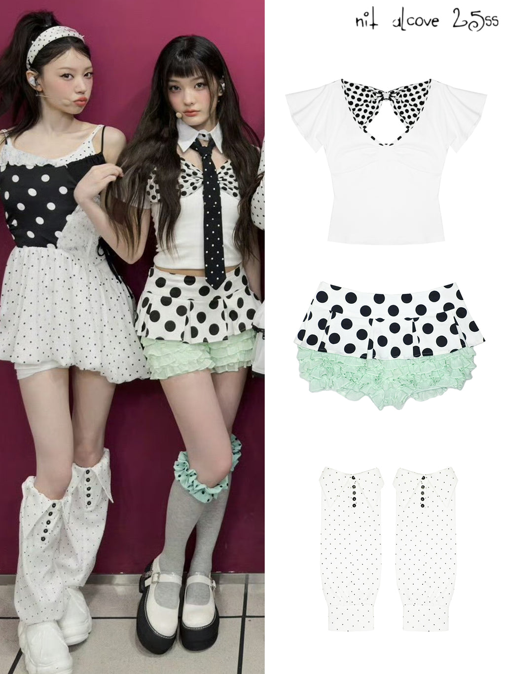 Polka Dot Elastic Leg Warmers