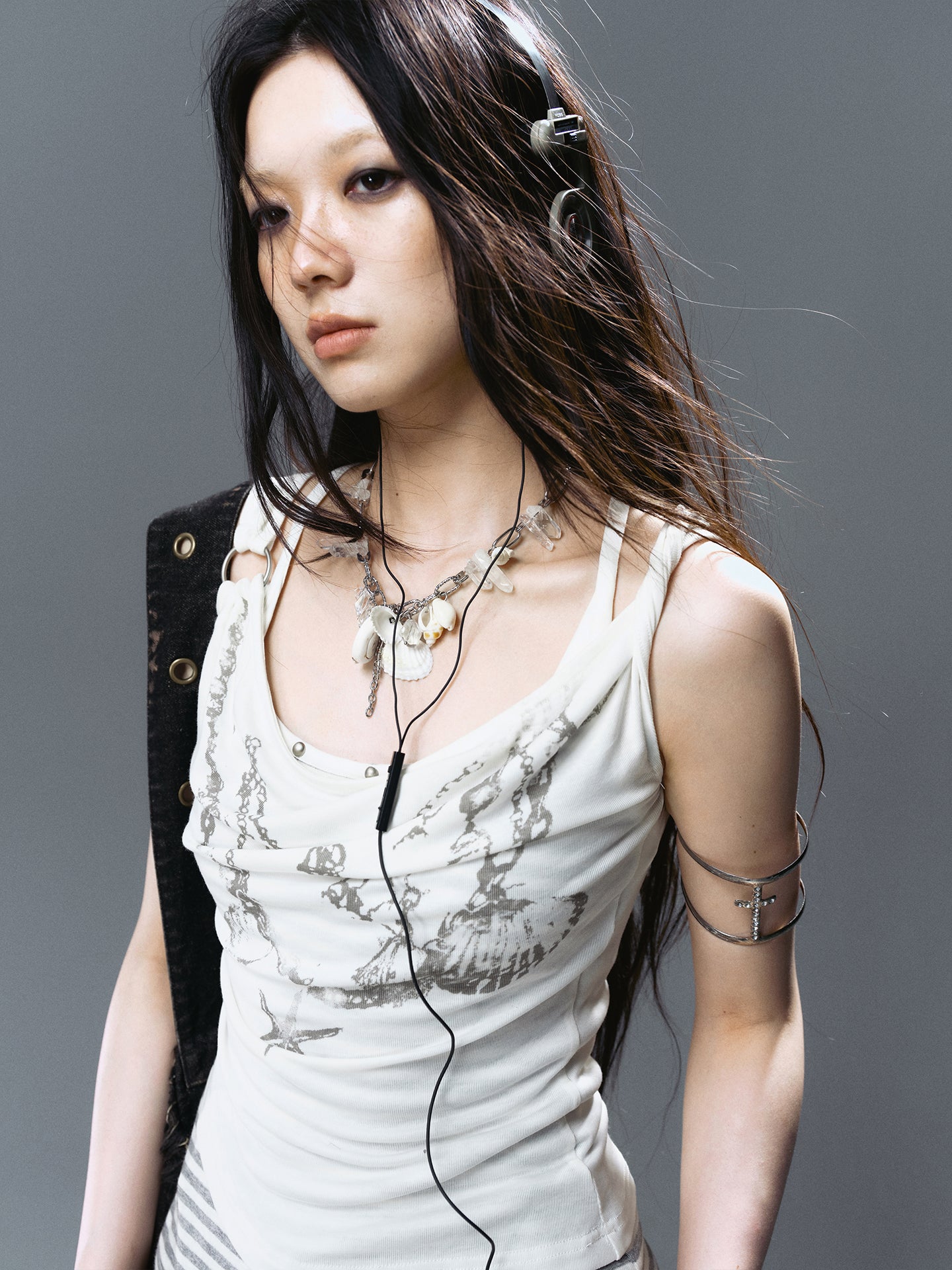 Stackable Crystal Shell Necklace