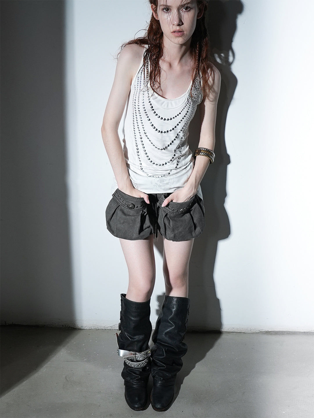 Cargo Washed Cotton Mid-Rise Shorts