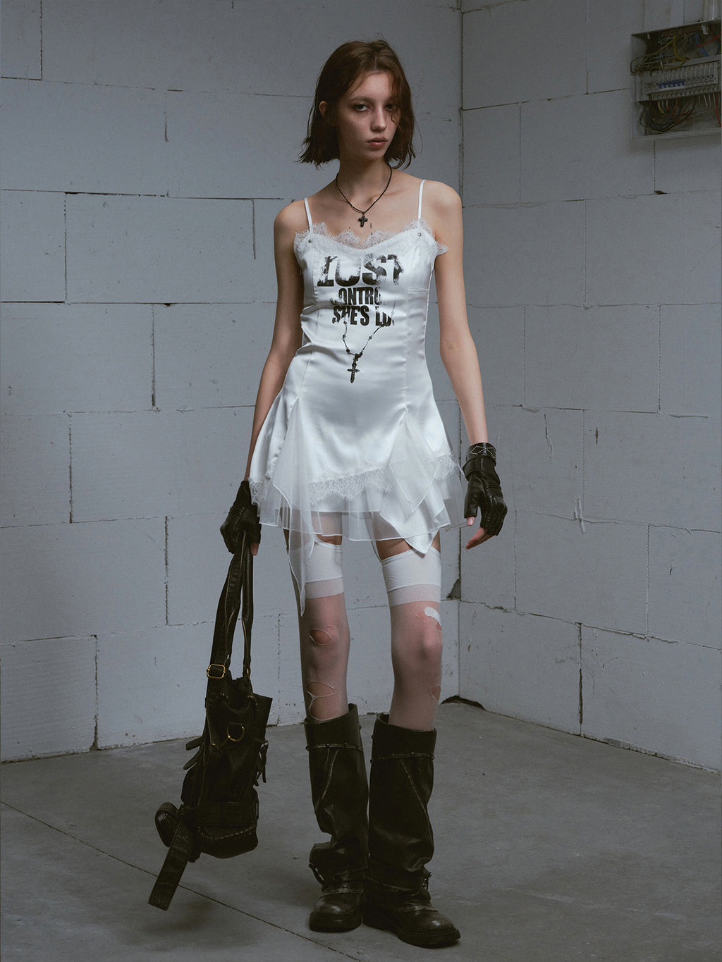 Punk Chain Print Dress