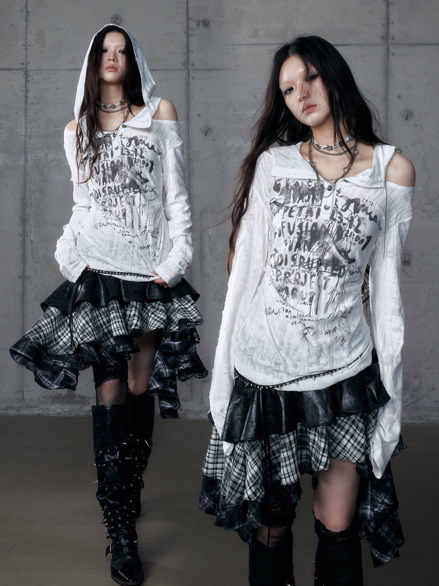 Backless Hooded Long Sleeve Tee