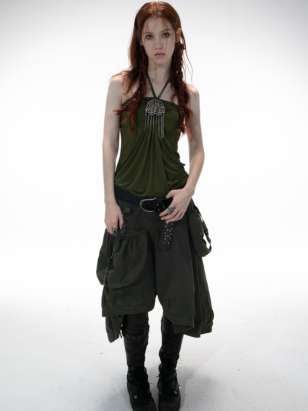 Cargo Pocket Midi Skirt