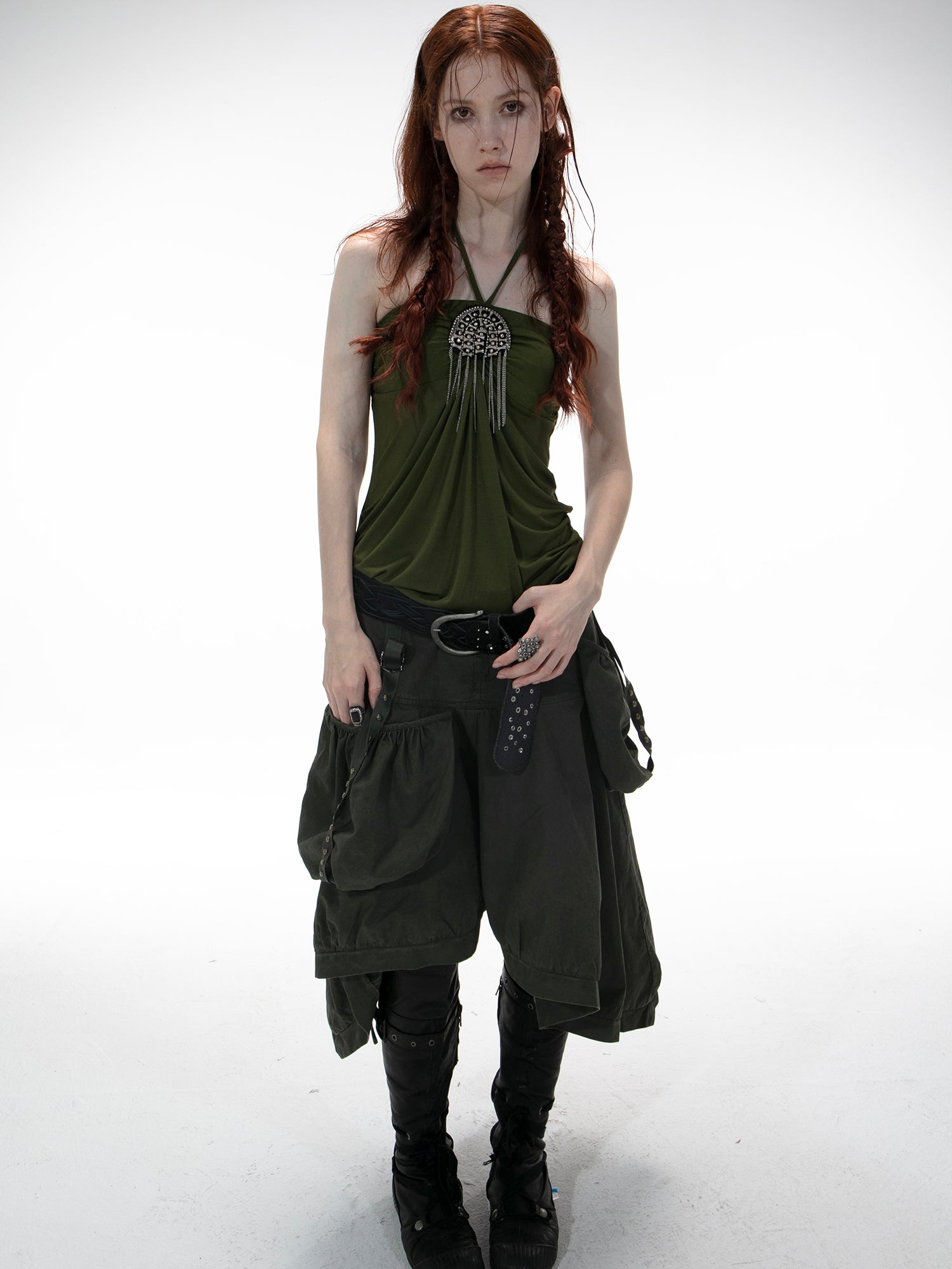 Cargo Pocket Midi Skirt