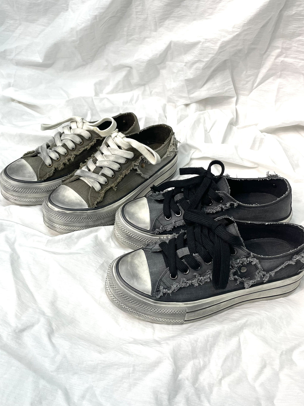 Patchwork Cross Vintage Canvas Sneakers