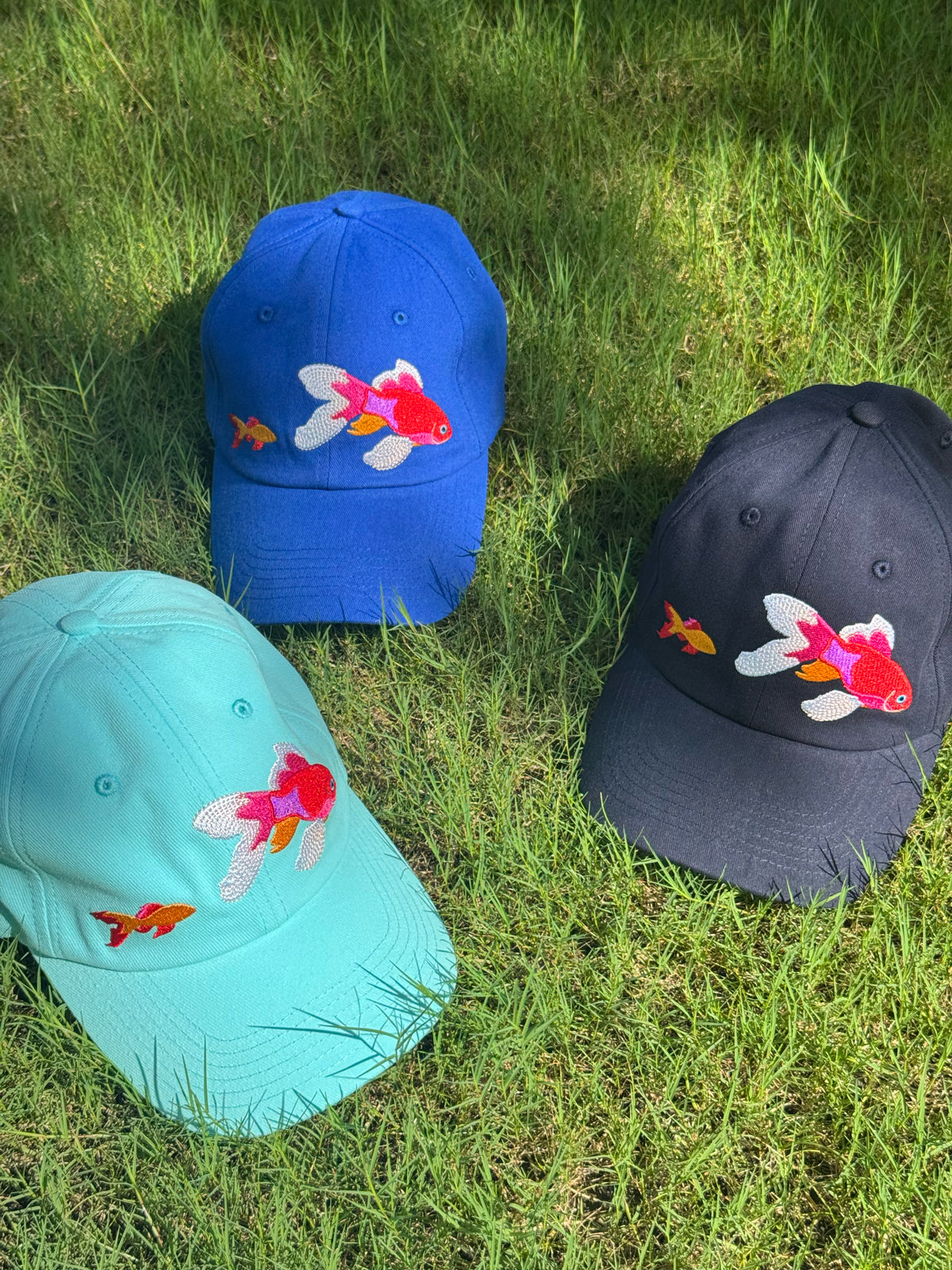 Fleeting Solstice Goldfish Print Baseball Hat