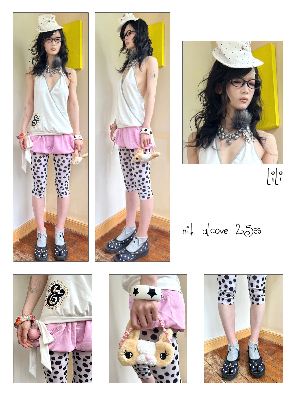 Oversized Stretch Mesh Polka Dot Capri Leggings