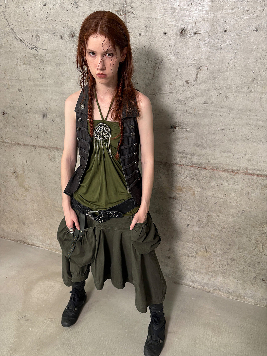 Metal Buckle Tube Halter Top