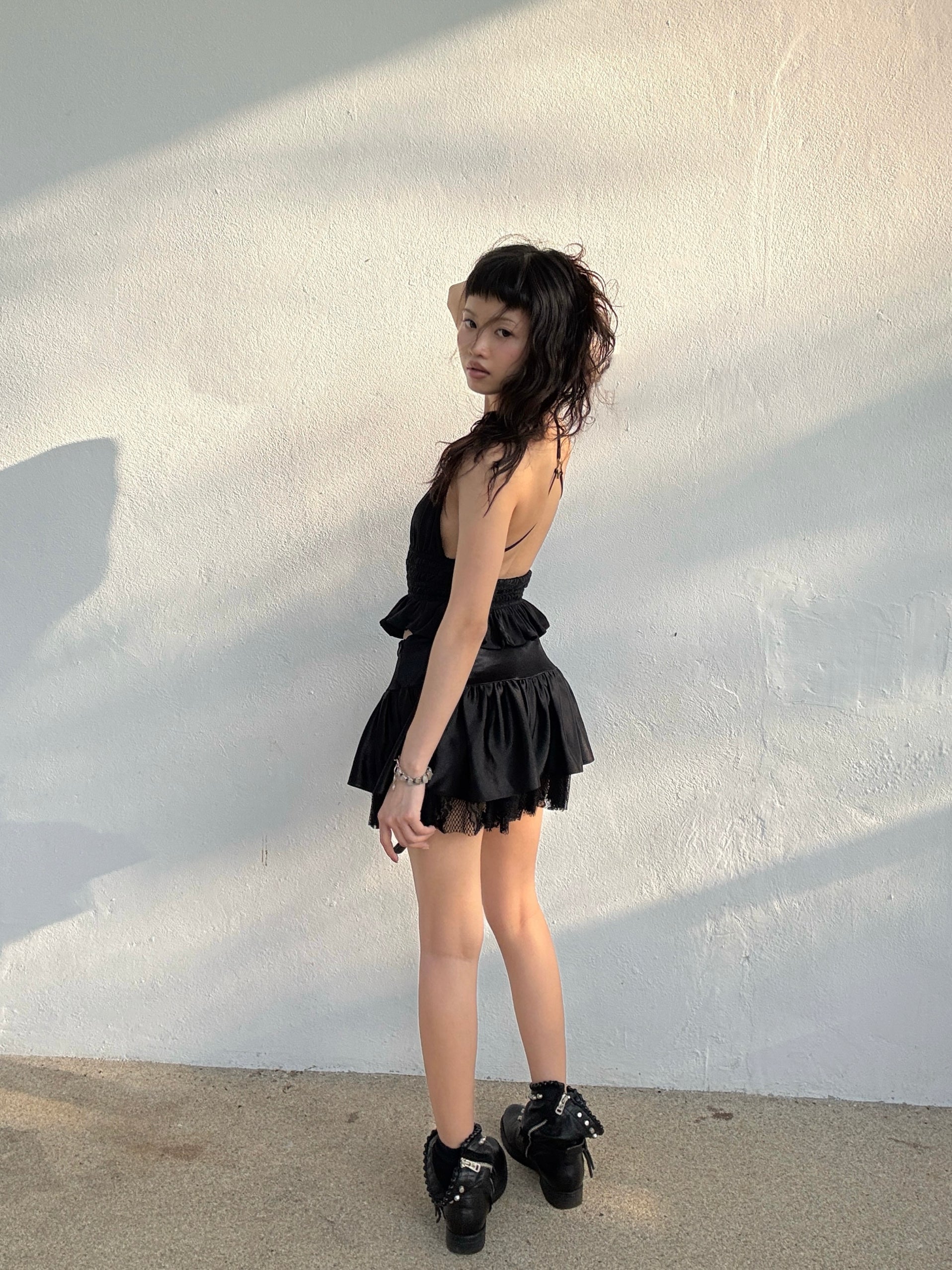 Puffy Black Mini Skirt
