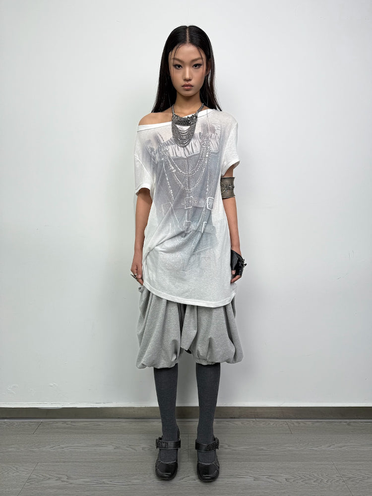 Digital Print Punk Knotted Tee