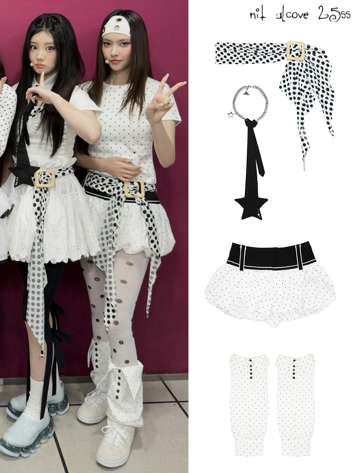 Multi-Function Cotton Polka Dot Adjustable Headscarf/Belt/Scarf