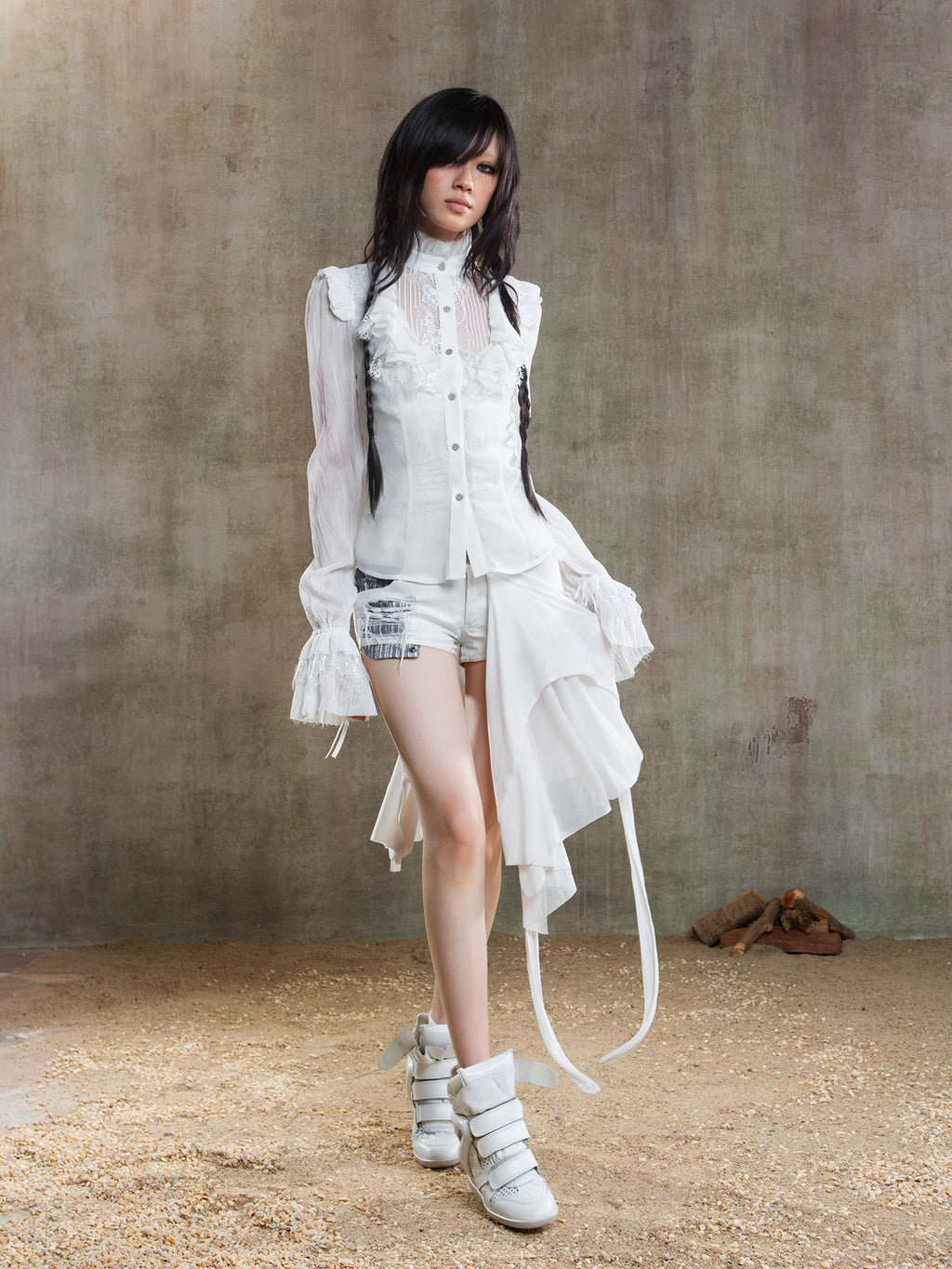 Victorian Sheer Chiffon Blouse