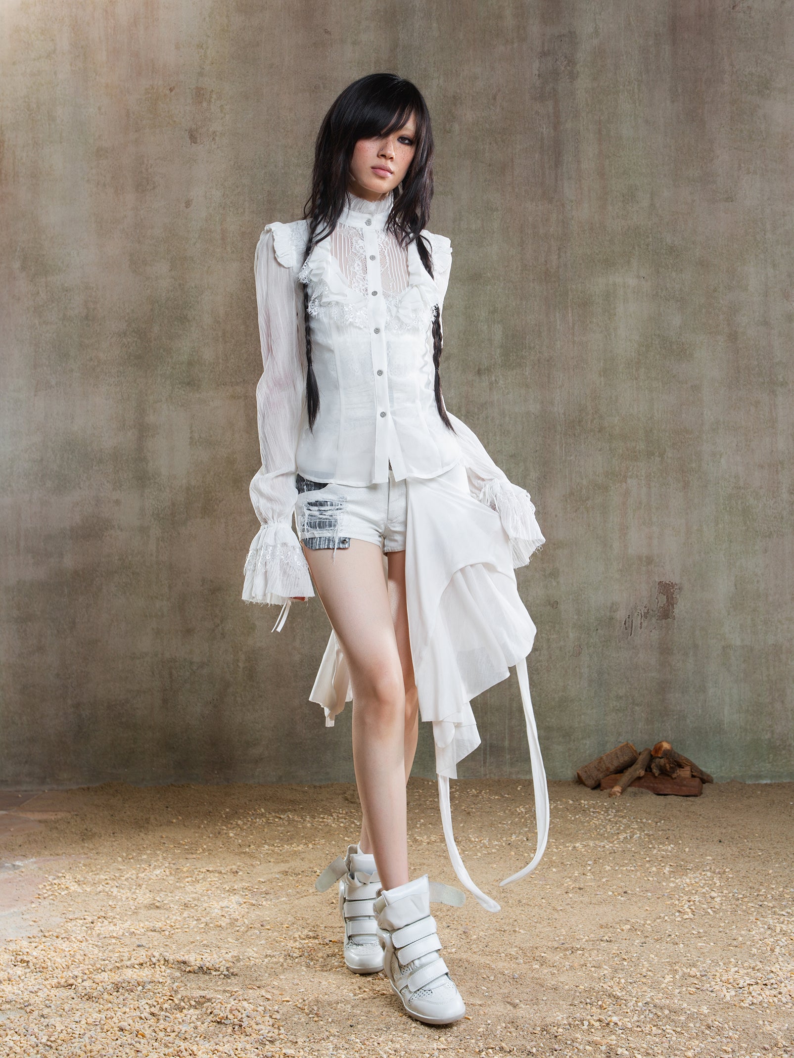 Victorian Sheer Chiffon Blouse