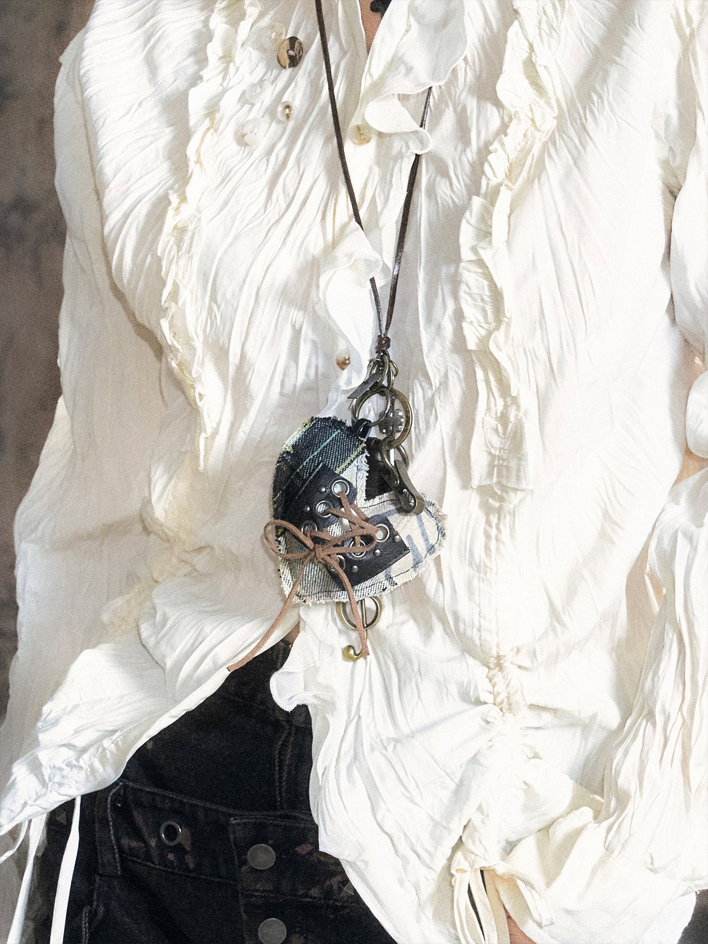 Broken Heart Pendant Necklace Keychain