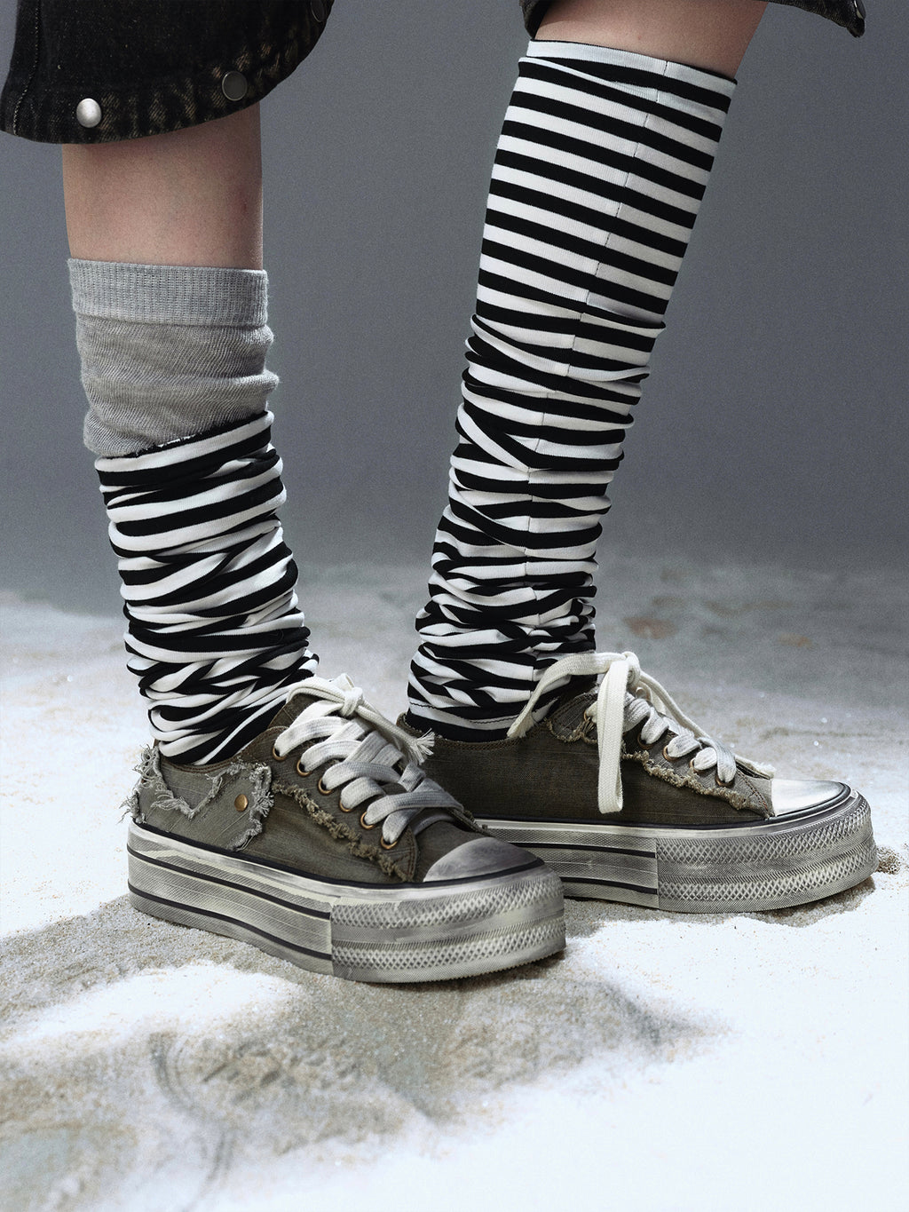 Patchwork Cross Vintage Canvas Sneakers
