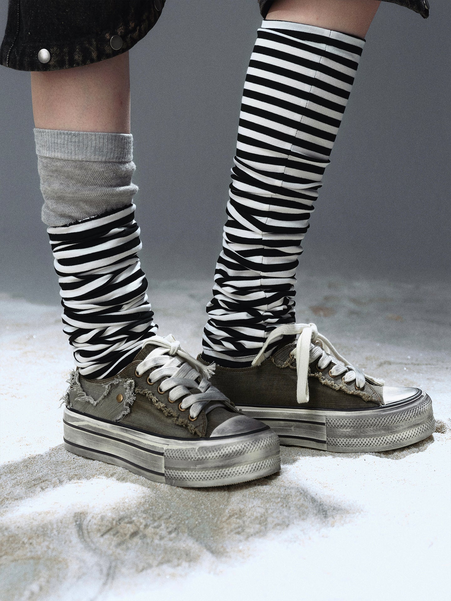 Patchwork Cross Vintage Canvas Sneakers