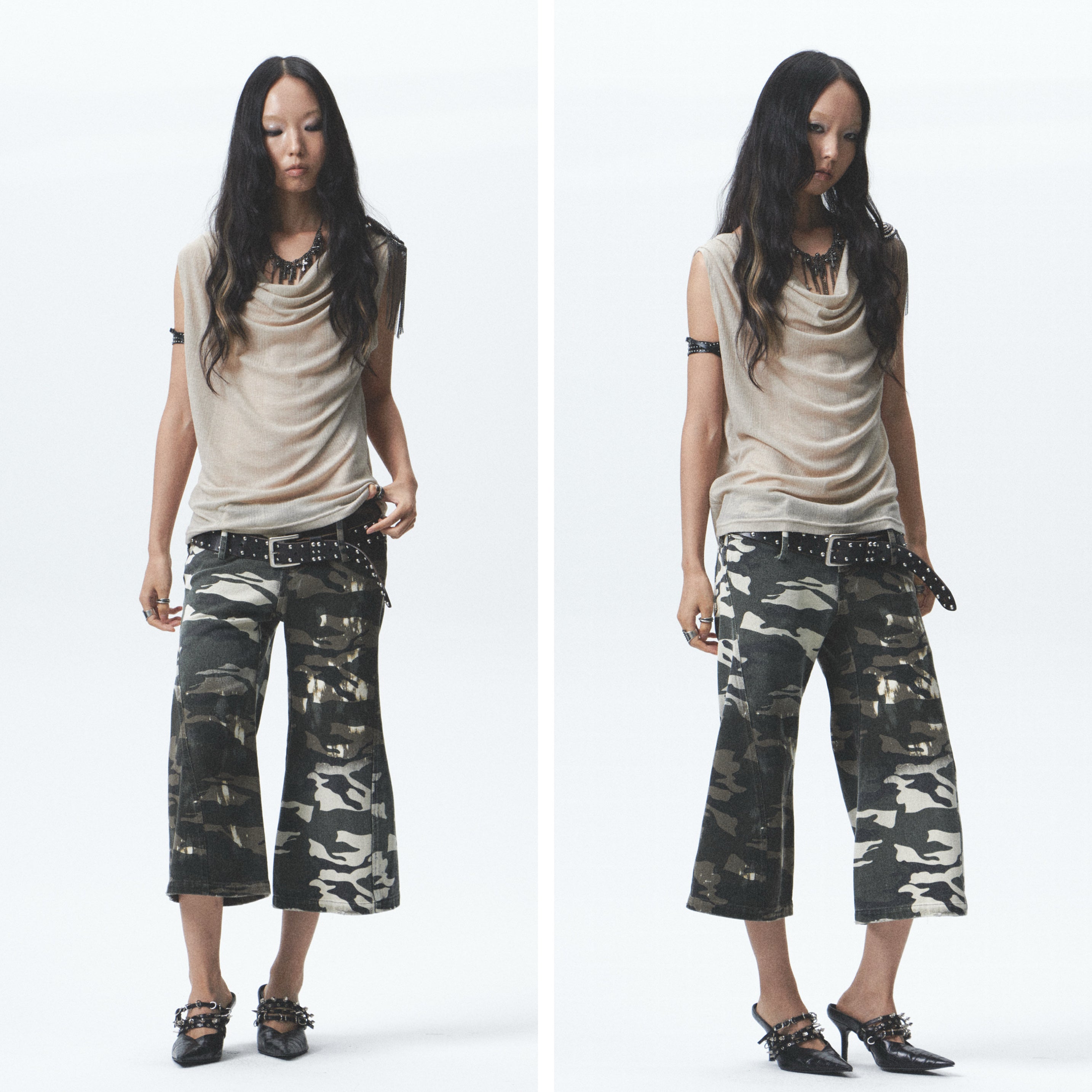 Oversized Reversible Draped Vest