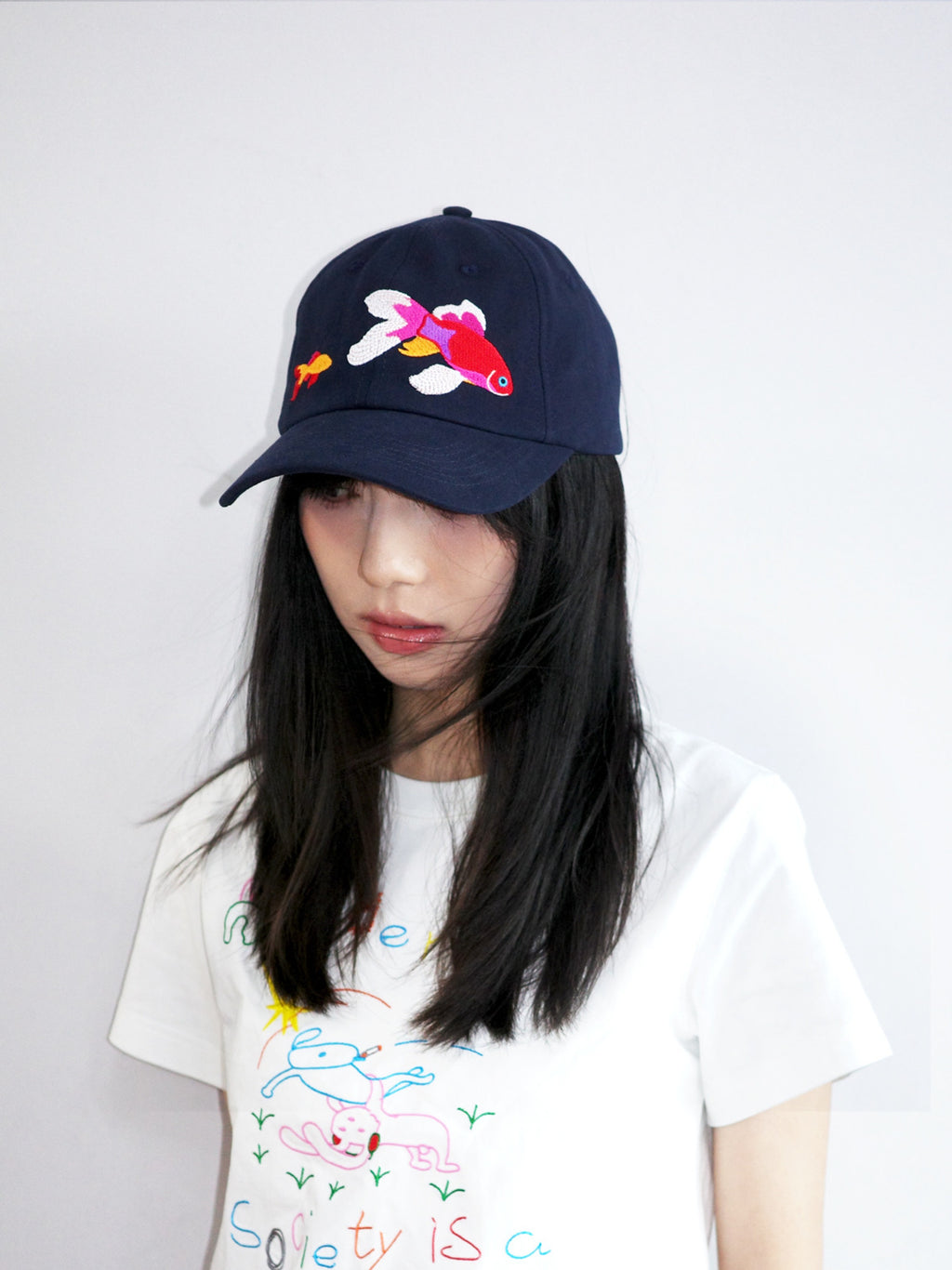 Fleeting Solstice Goldfish Print Baseball Hat