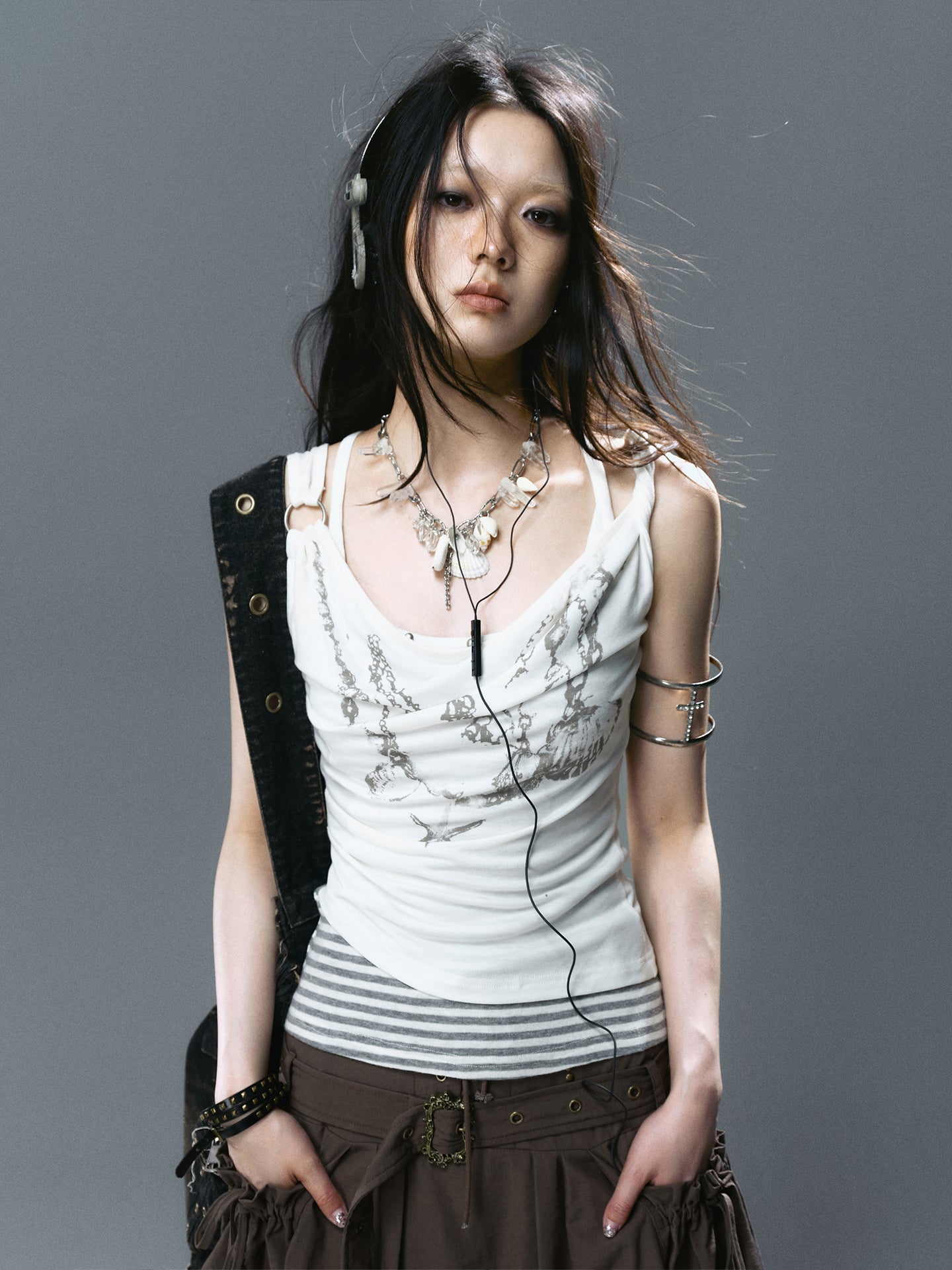 Stackable Crystal Shell Necklace
